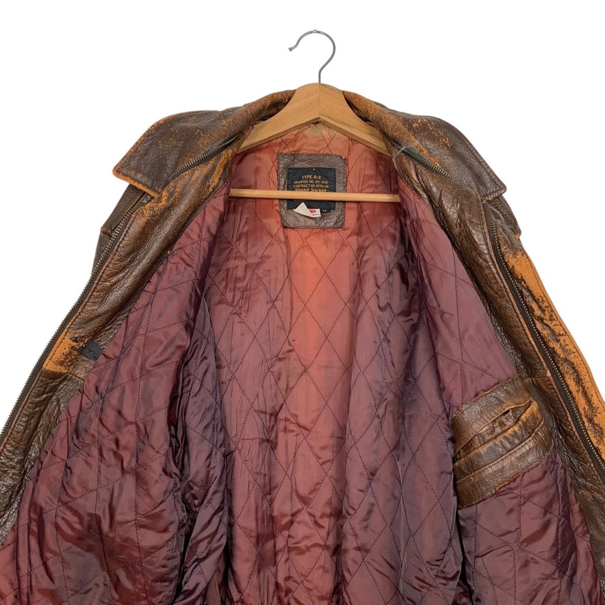 Japanese Brand Type A-2 US Air Force Military Leather Bomber Jacket Size US M / EU 48-50 / 2 - 12 Thumbnail