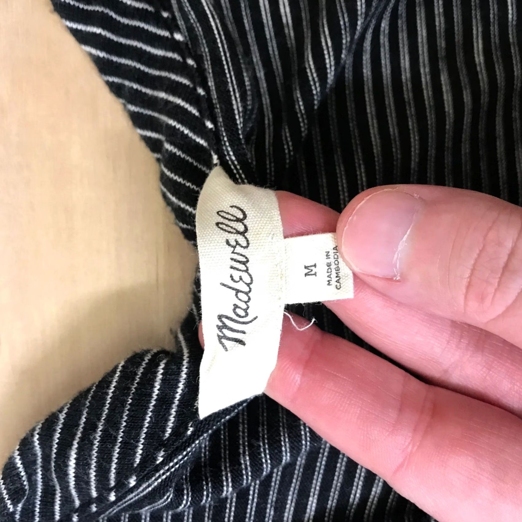 Madewell Madewell Maxi Dress Black White Striped Ribbed Knit Tiered Ruffle Hem Sleeveless Scoop Neck Medium Size M / US 6-8 / IT 42-44 - 7 Thumbnail