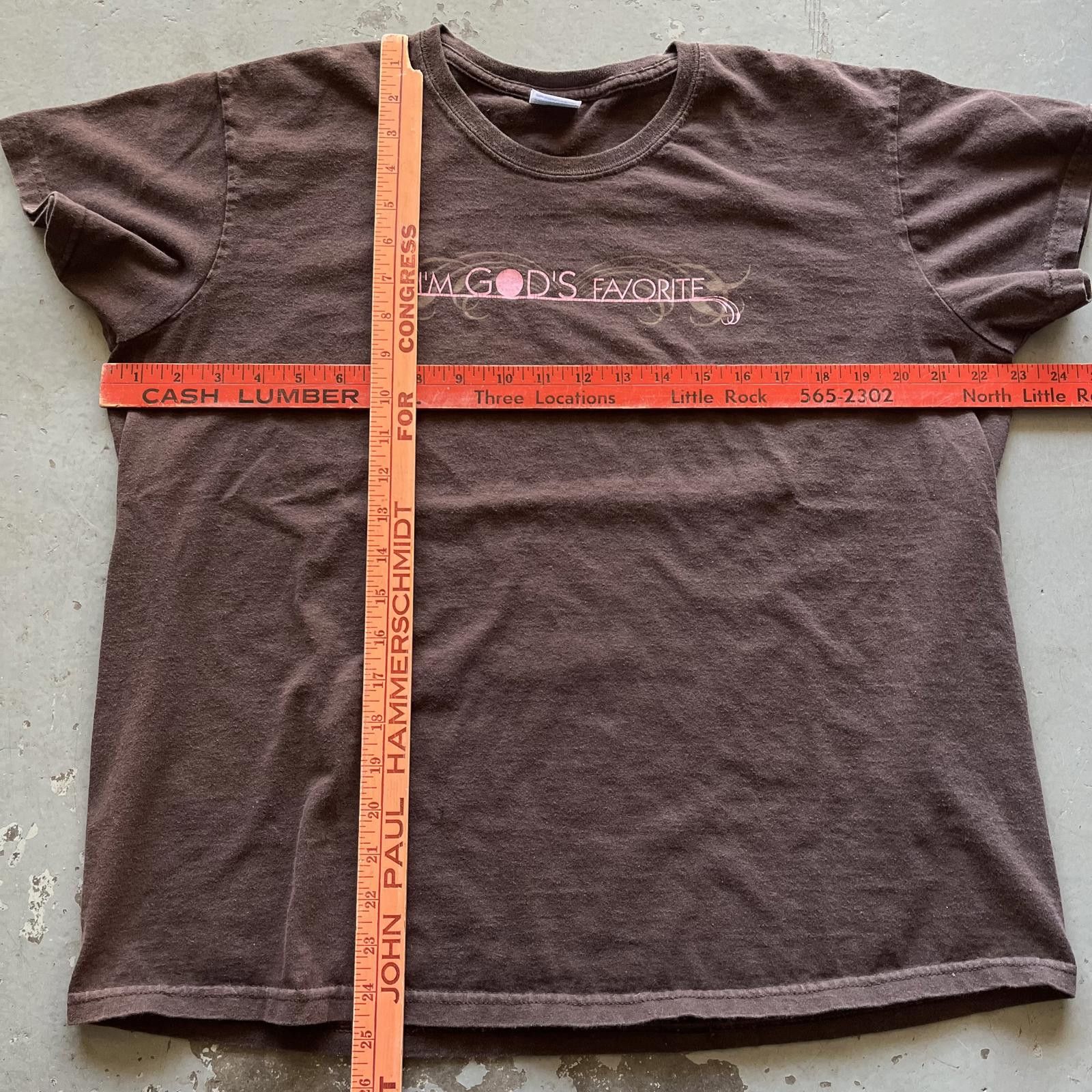 Gildan × Vintage Vintage Y2K Chocolate Brown I’m God’s Favorite Jesus Shirt Size XL / US 12-14 / IT 48-50 - 6 Thumbnail