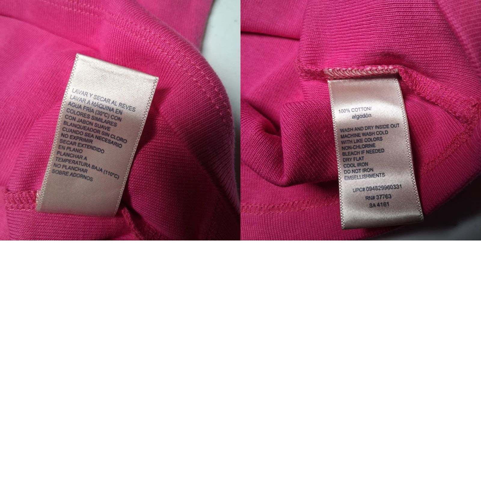 Vintage Rafaella Shirt Women M V-Neck Pink Knit Cotton Long Sleeve Studded NEW Size M / US 6-8 / IT 42-44 - 9 Thumbnail