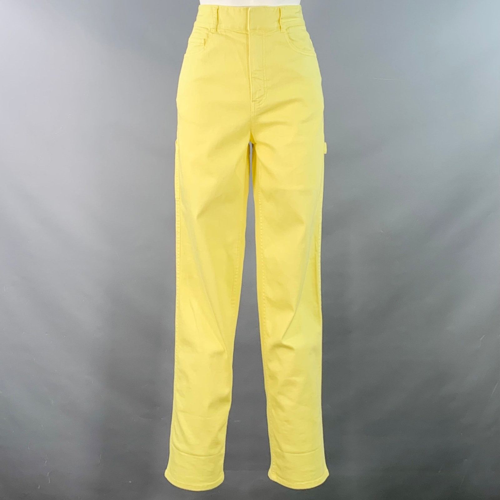 Tibi Yellow Cotton Straight Five Pocket Zip Fly Casual Pants Size 25" / US 0 / IT 36 - 1 Thumbnail