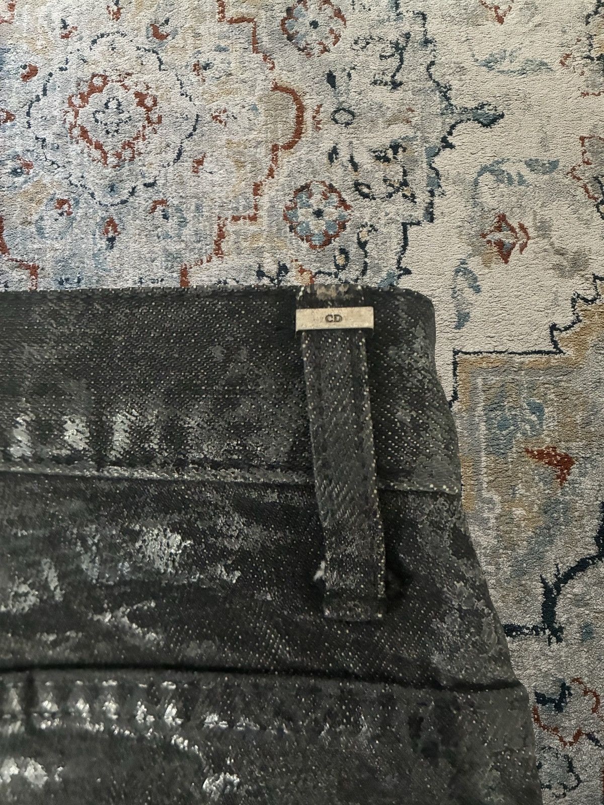 Dior Dior AW07 Black Waxed Luster Denim by Hedi Slimane Size US 27 - 4 Thumbnail