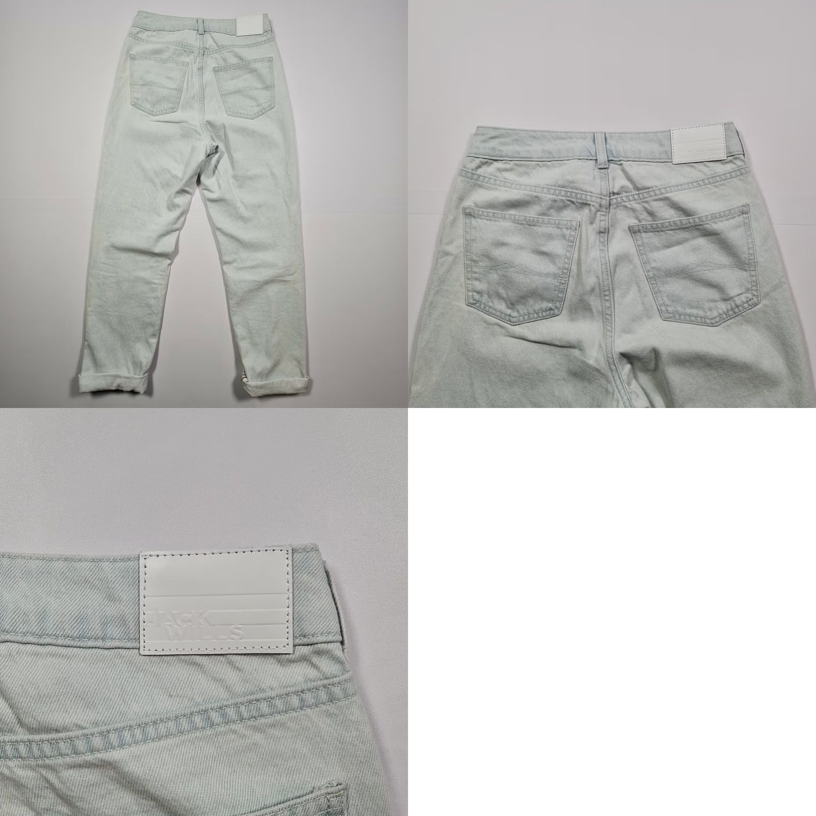 Jack Wills Jack Wills Jeans Blue 26 Regular 31in Inside Leg High Rise Straight Leg Denim Womens Maddison City Modern Logo Pockets 100% Cotton Size 24" / US 00 / IT 34 - 8 Thumbnail