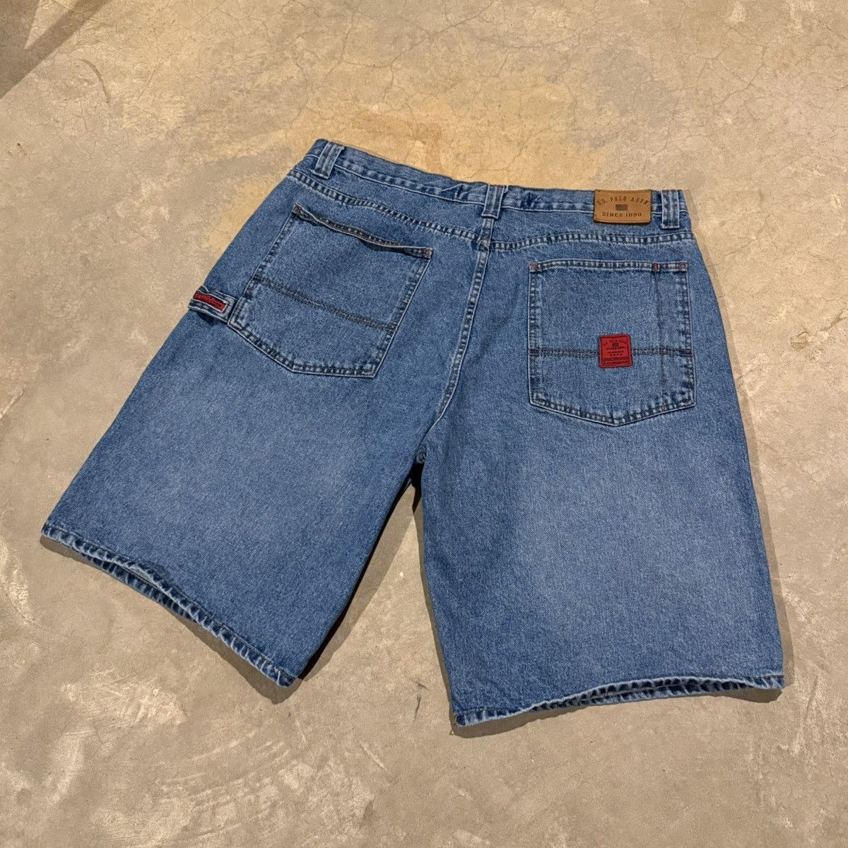 U.S. Polo Assn. Vintage 2000s US Polo Assn Baggy Carpenter Jorts Y2K Skater Size US 40 / EU 56 - 2 Thumbnail