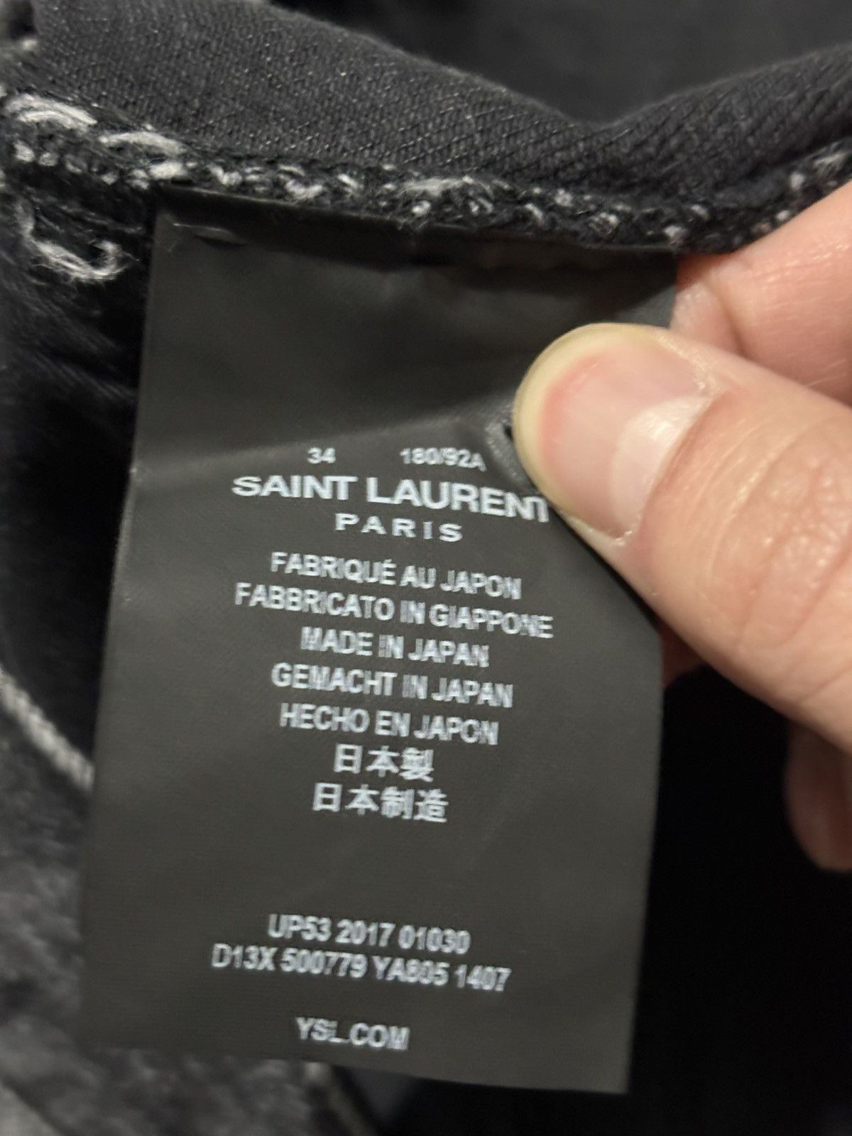 Saint Laurent Paris 36 2017 Saint Laurent Paris D14 Jeans Distresed denim crash Size US 36 / EU 52 - 5 Thumbnail