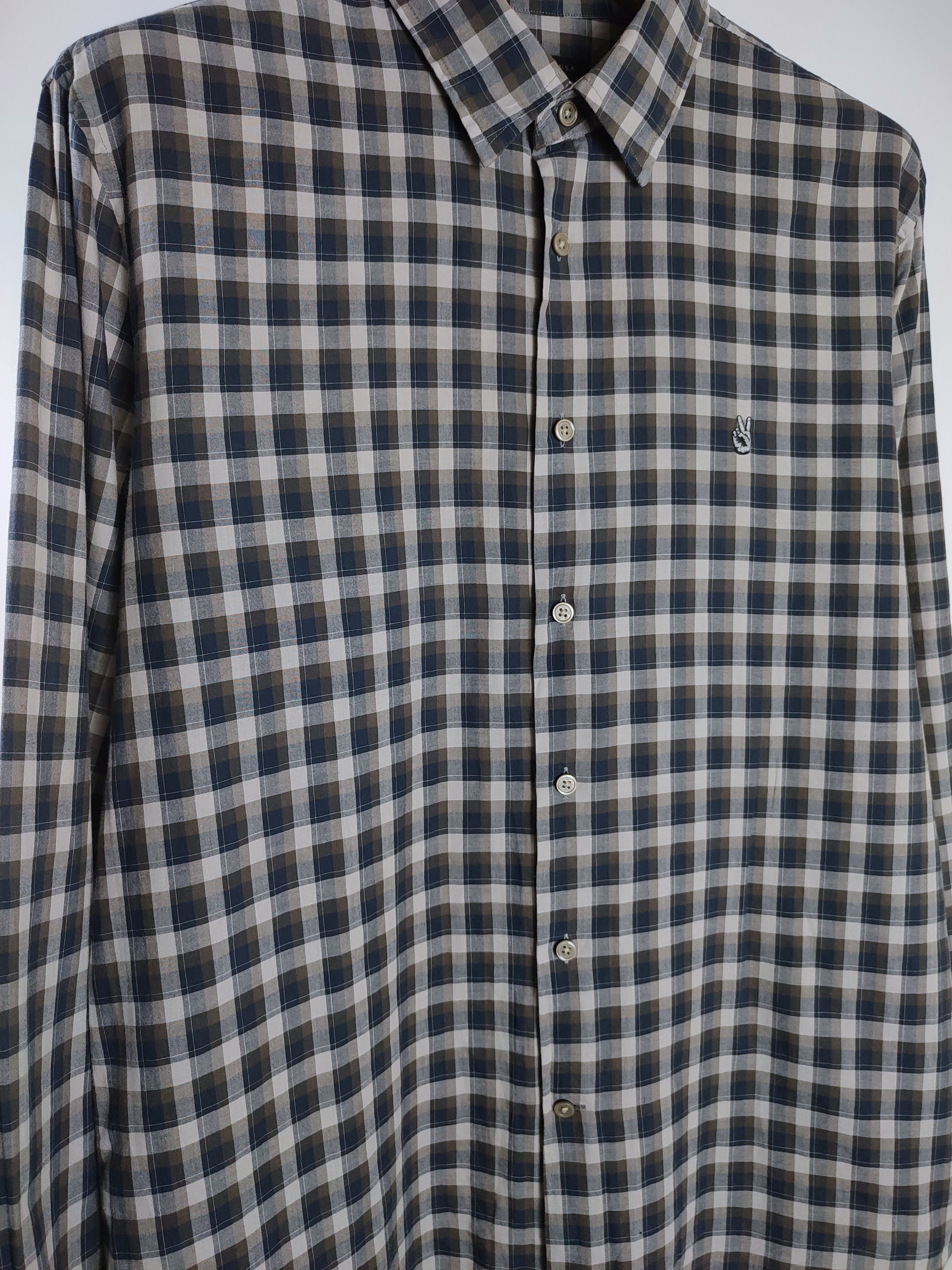 John Varvatos John Varvatos Flannel Check Long Sleeve Shirt Size US L / EU 52-54 / 3 - 8 Thumbnail