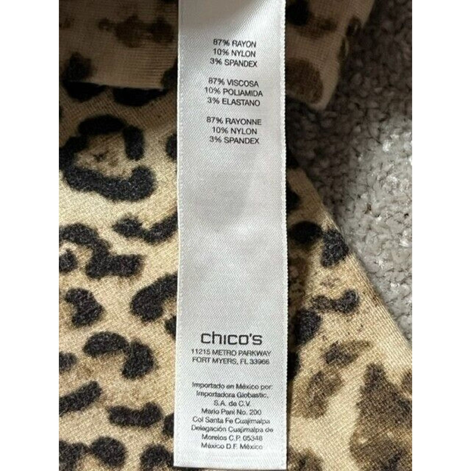 Chicos Chico's Leggings Womens Size 1 Brown Leopard Print Ponte Size 29" - 4 Thumbnail