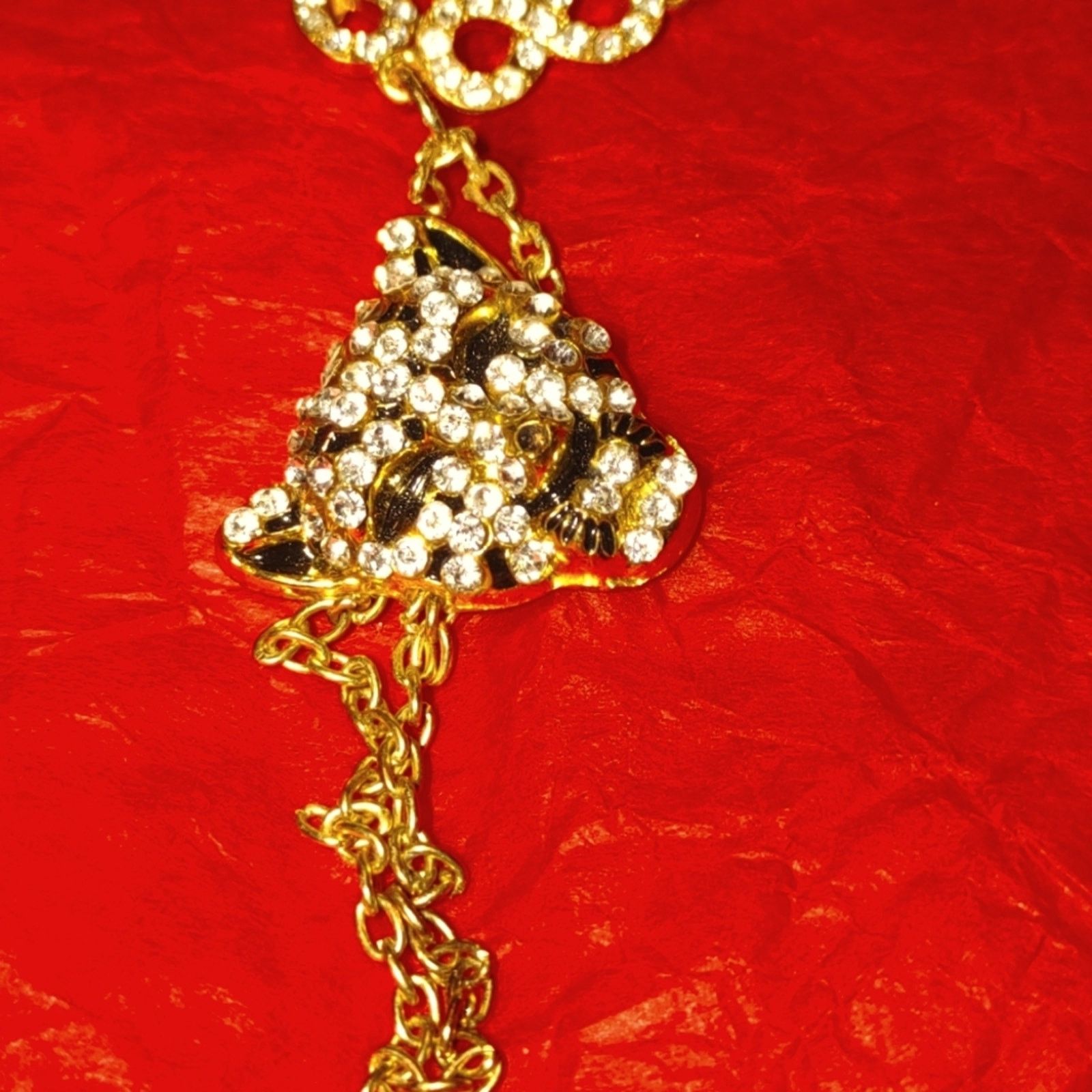 Vintage Gorgeous vintage rhinestone leopard dangle bracelet Size ONE SIZE - 2 Thumbnail