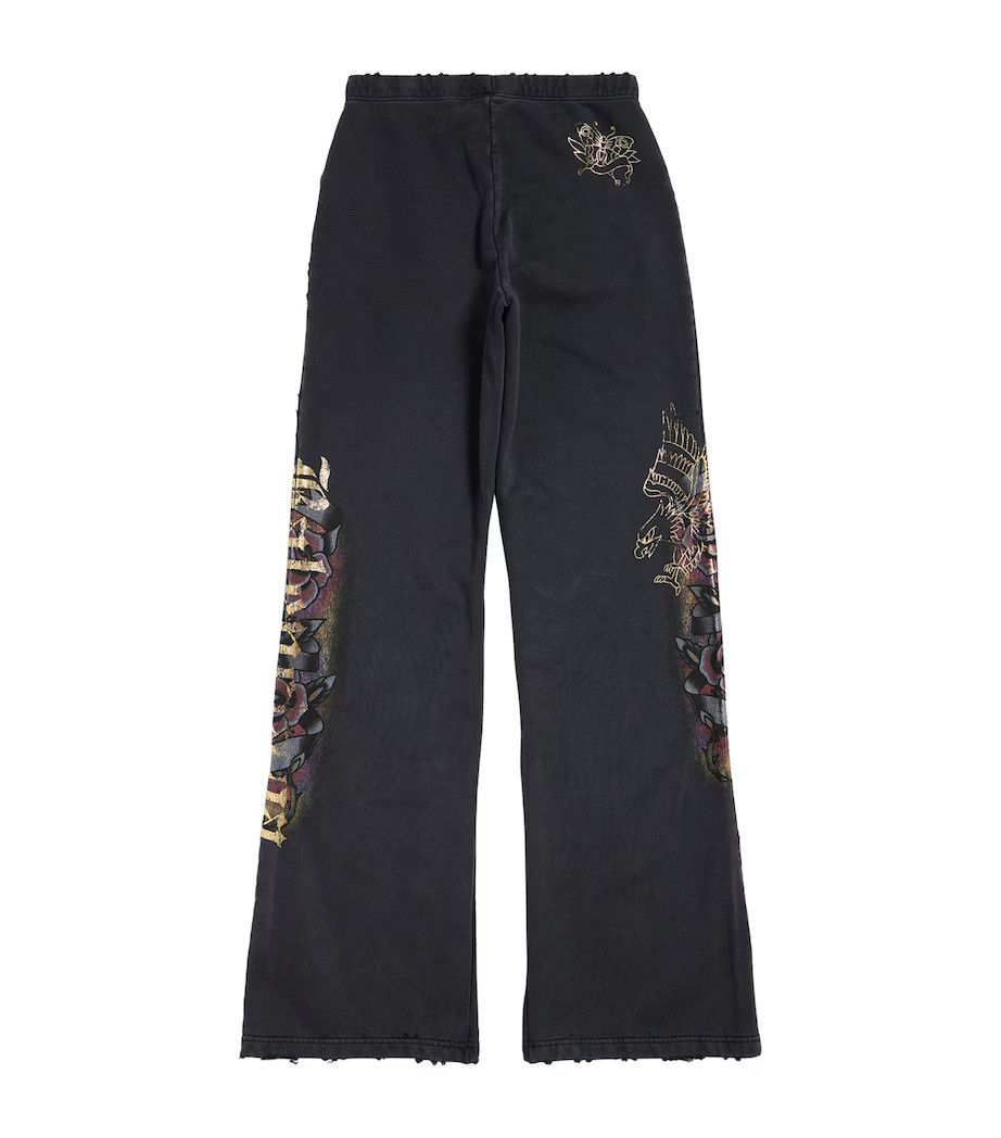 Balenciaga o1tr1nto0426 Tacky Flared Sweatpants in Black Size 26" / US 2 / IT 38 - 1 Thumbnail