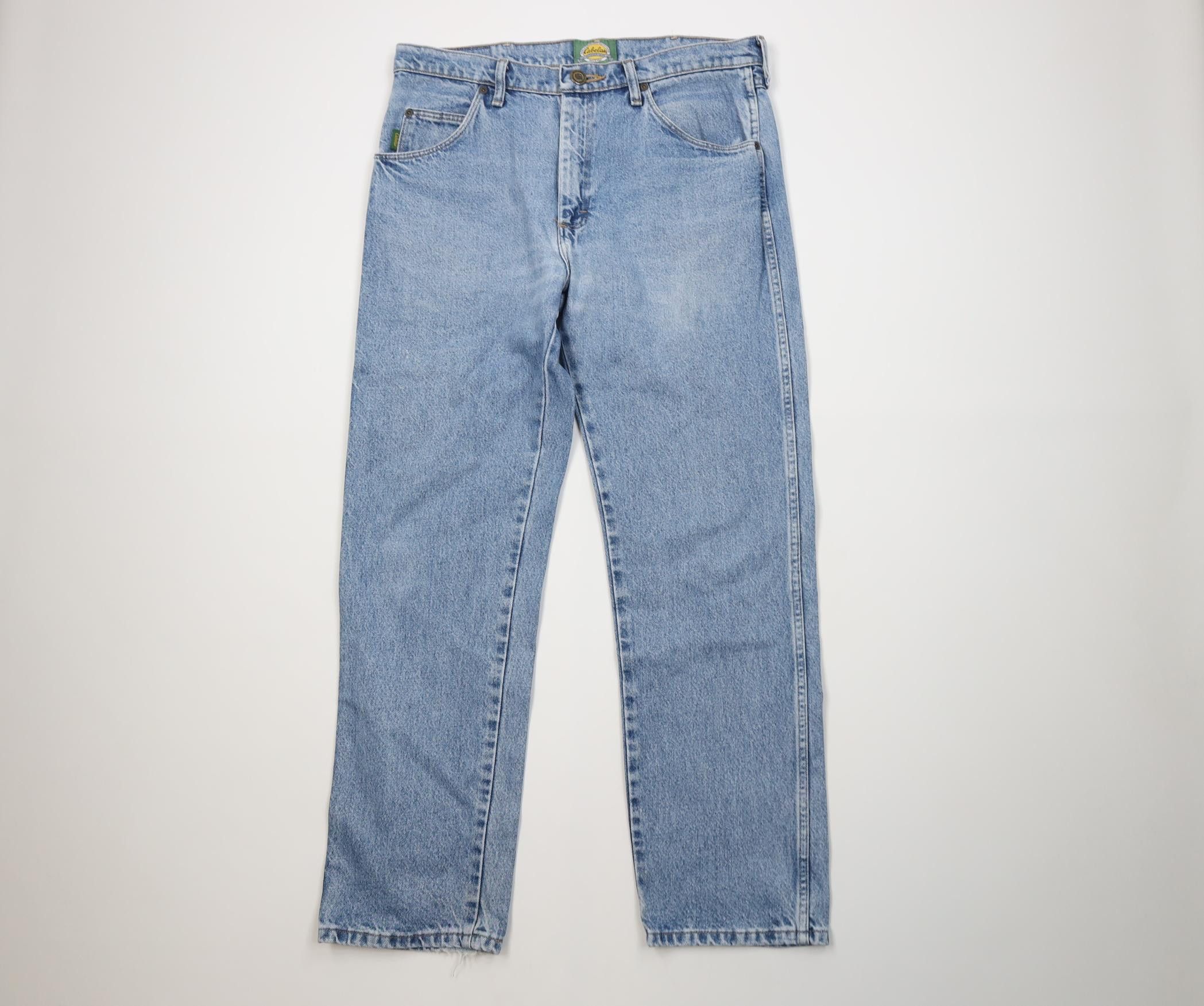 Cabelas Vintage Y2K Cabelas Fit Straight Leg Denim Jeans Blue Size US 34 / EU 50 - 1 Thumbnail