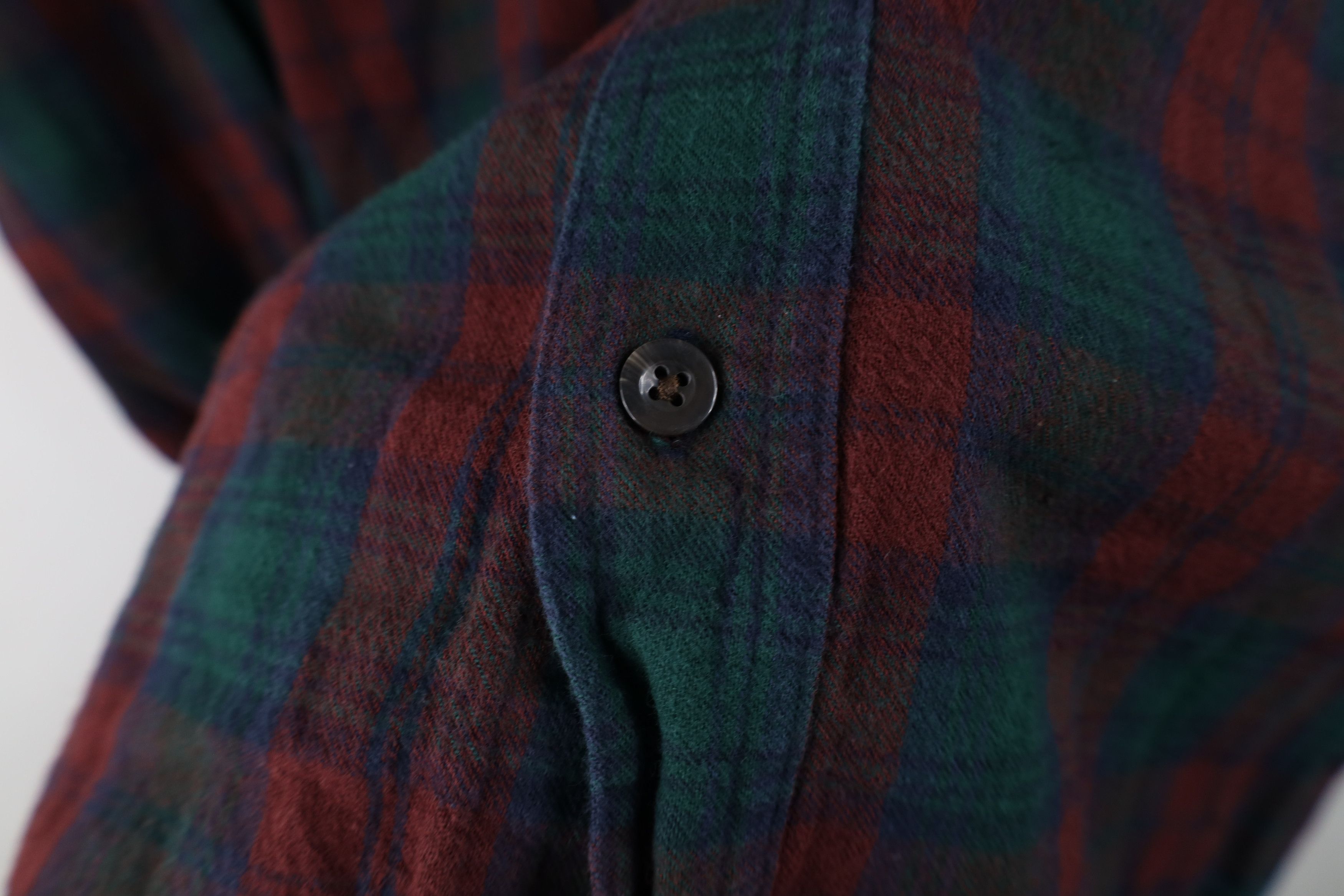 L.L. Bean Vintage 90s LL Bean Flannel Collared Button Down Shirt Plaid Size US L / EU 52-54 / 3 - 5 Thumbnail
