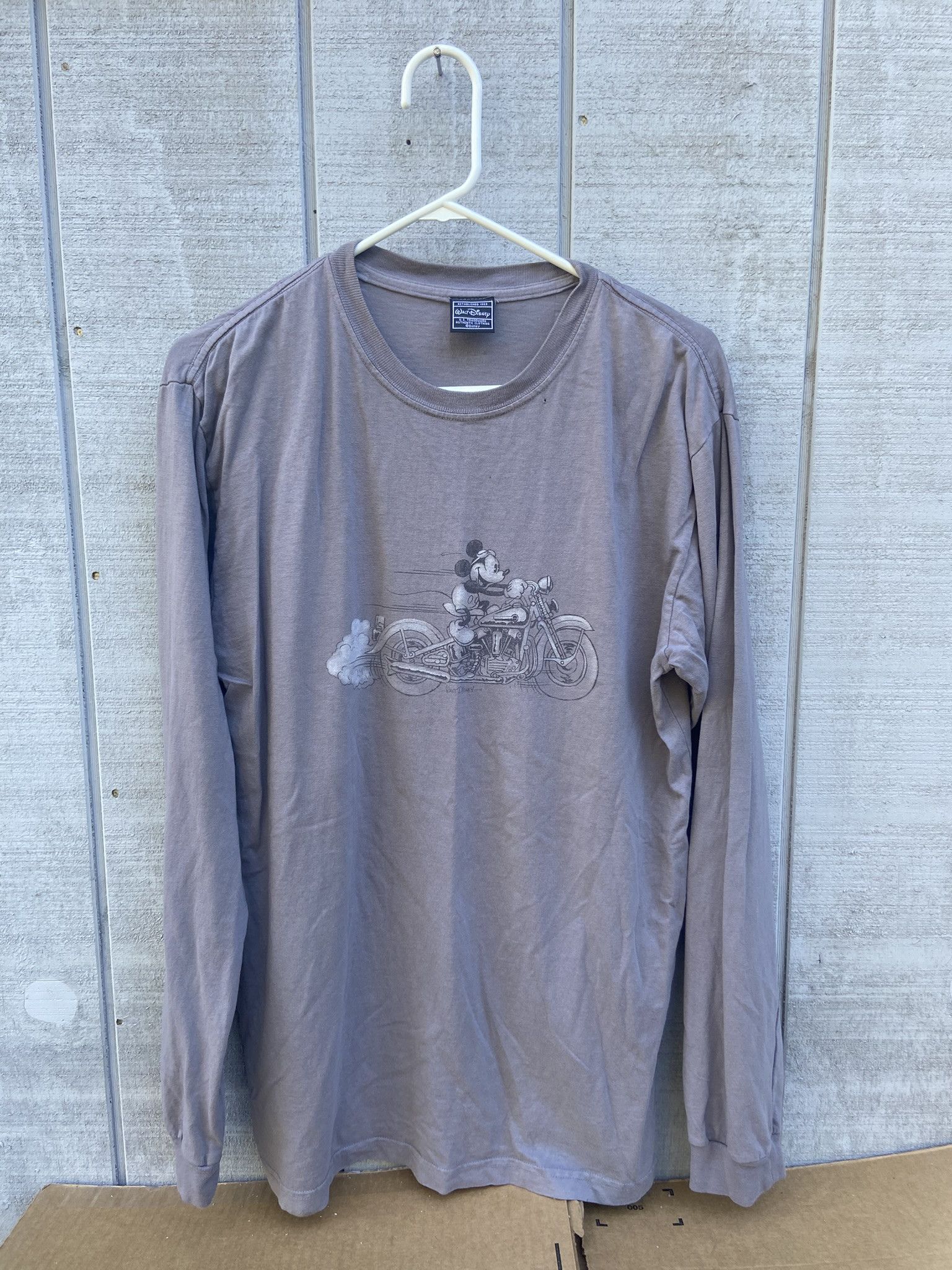 Mickey Mouse Disney Ringer VTG Harley Davidson Knucklehead