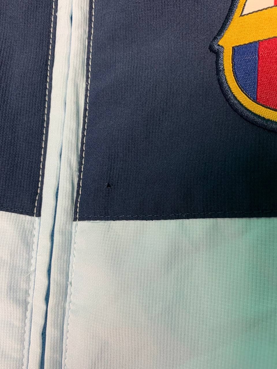 Nike × Vintage Nike FC Barcelona Zip Nylon Jacket Track Soccer Vintage Size US S / EU 44-46 / 1 - 4 Thumbnail