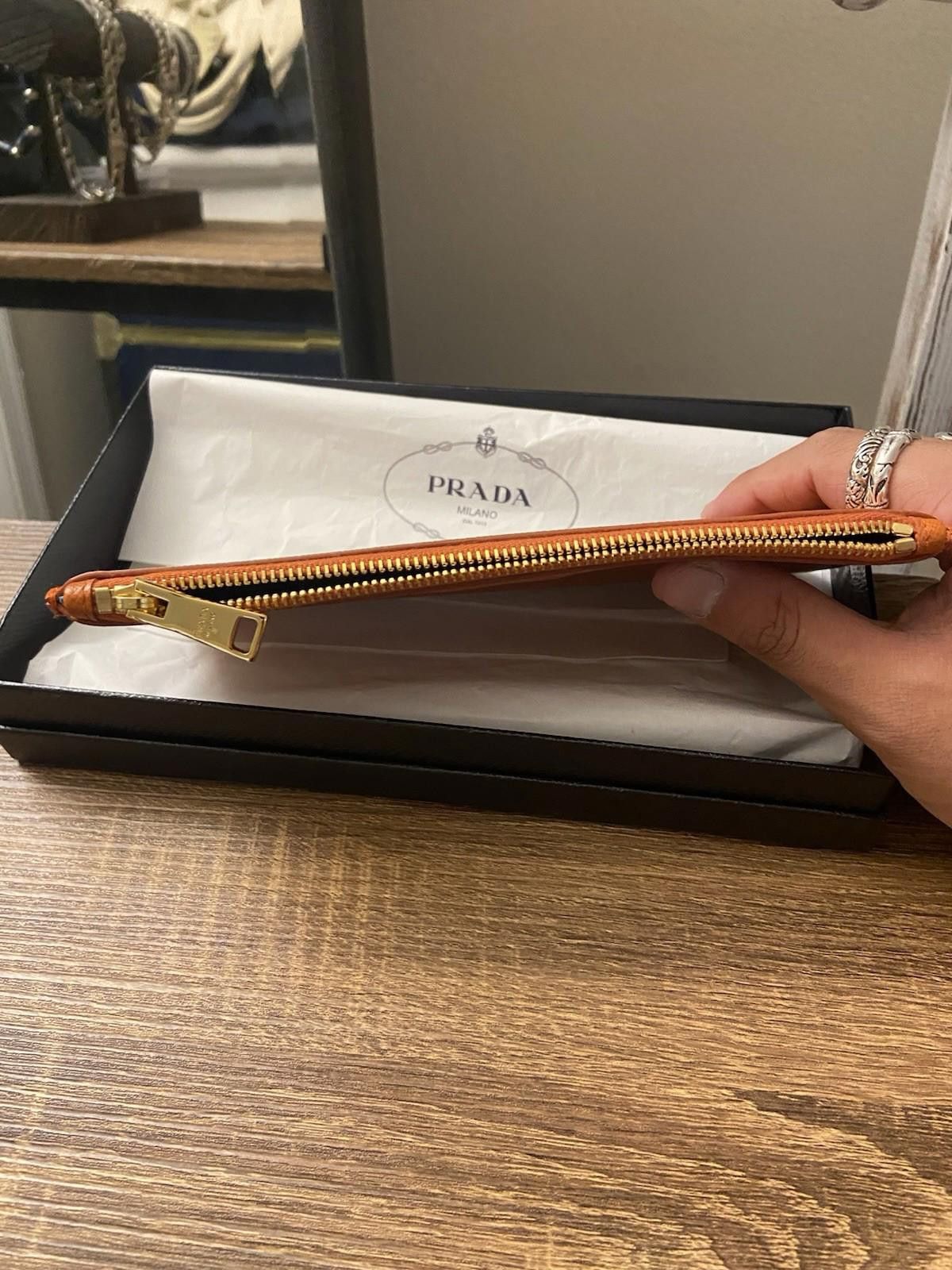 Prada Rare Prada 2013 ResortLine Saffiano Beach Ocean Clutch Pouch Size ONE SIZE - 8 Thumbnail