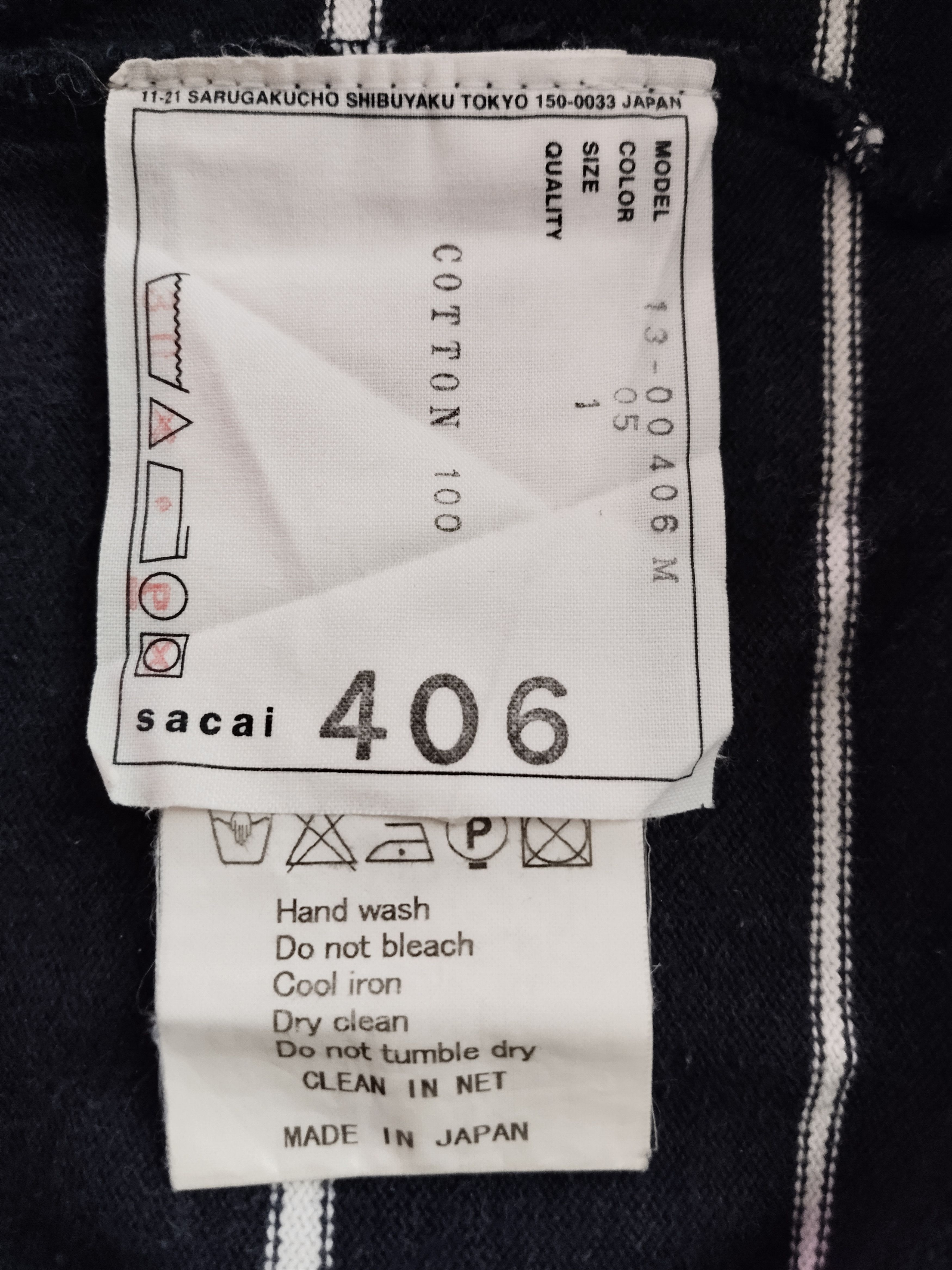 Sacai SACAI Stripe Tee Size US M / EU 48-50 / 2 - 3 Thumbnail