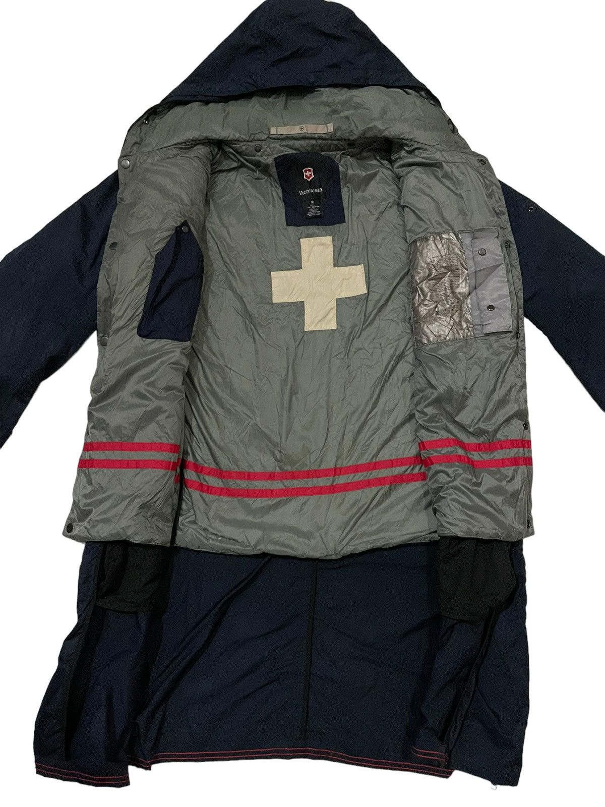 Victorinox × Vintage Y2k Vintage Victorinox Cross Multi-Pocket Trench Jacket Size US M / EU 48-50 / 2 - 14 Thumbnail