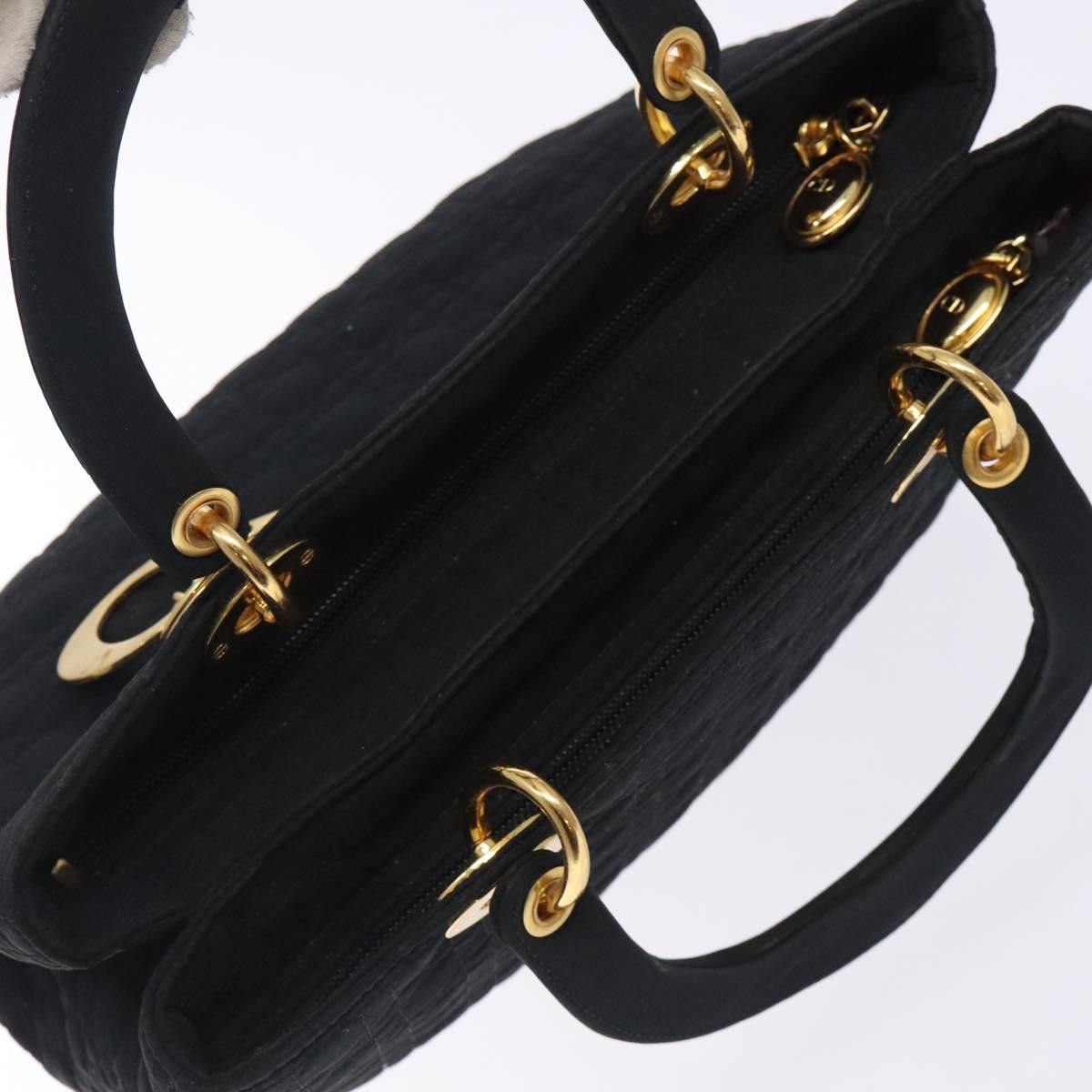 Dior DIOR Canage Hand Bag Nylon Black Gold Size ONE SIZE - 6 Thumbnail