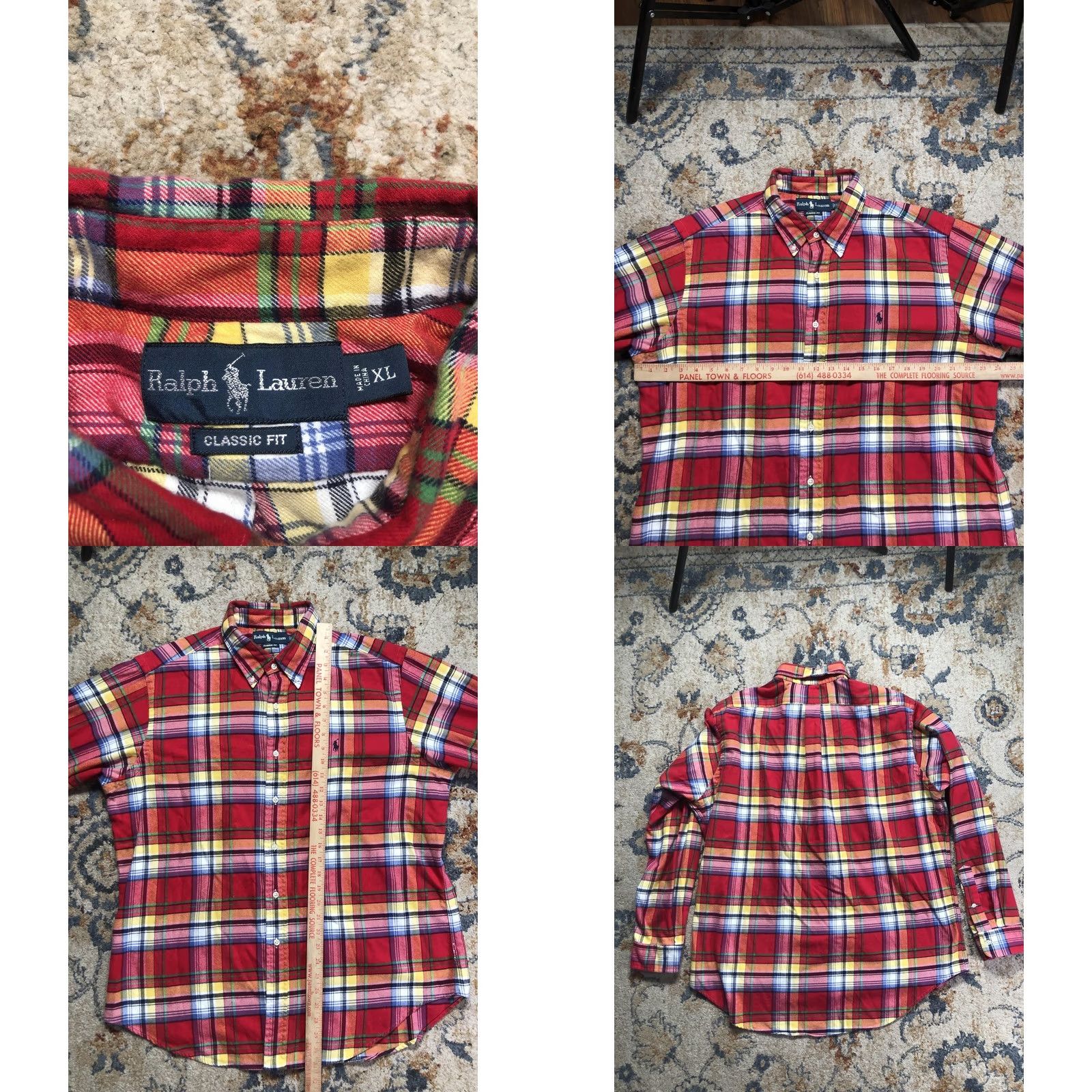 Ralph Lauren Ralph Lauren Shirt Mens XL Red Plaid Flannel Long Sleeve Button-Down Classic Fit Size US XL / EU 56 / 4 - 8 Thumbnail