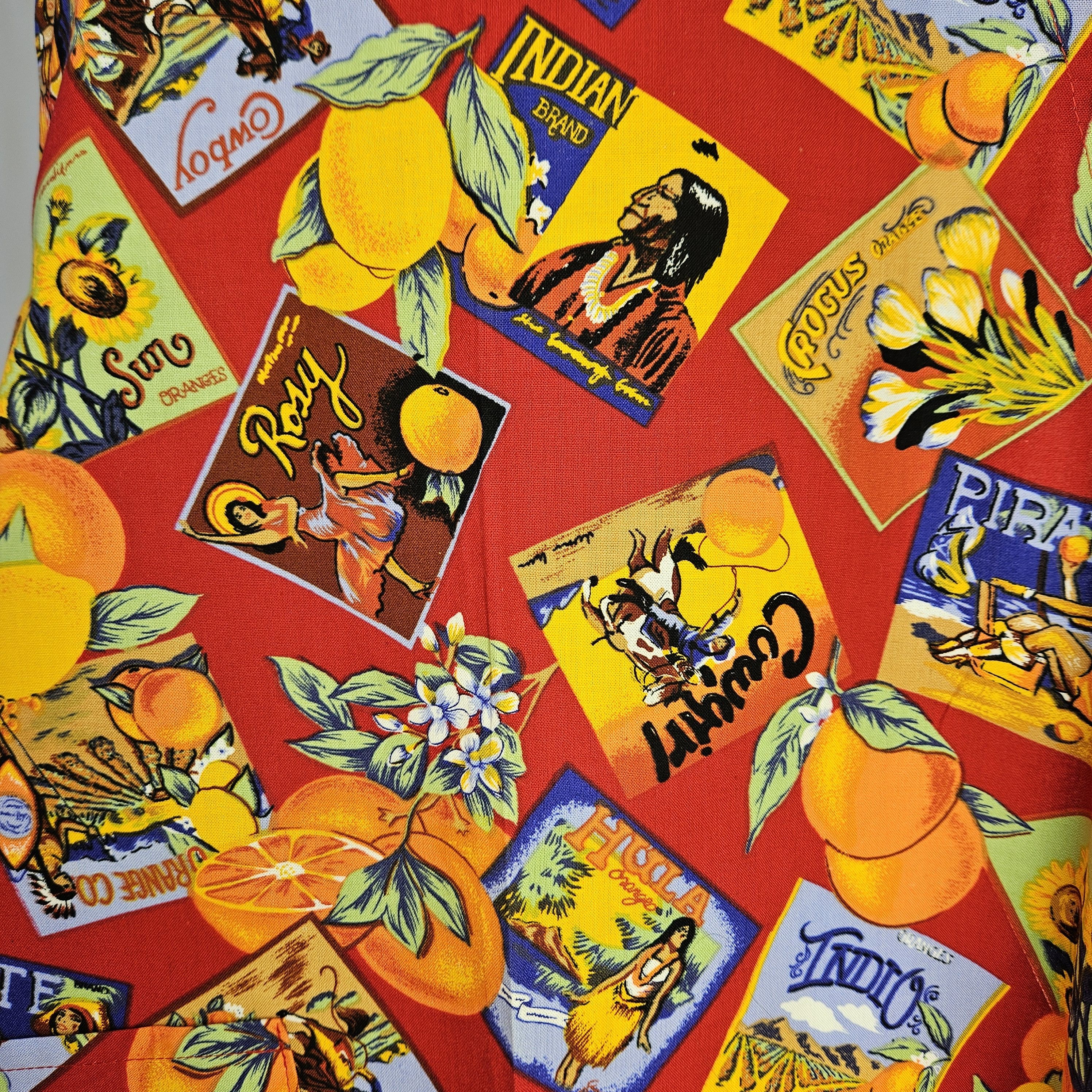 Other Apron Size S/M NEW Retro Orange Lemons Box Label Crocus Sun Size ONE SIZE - 8 Thumbnail