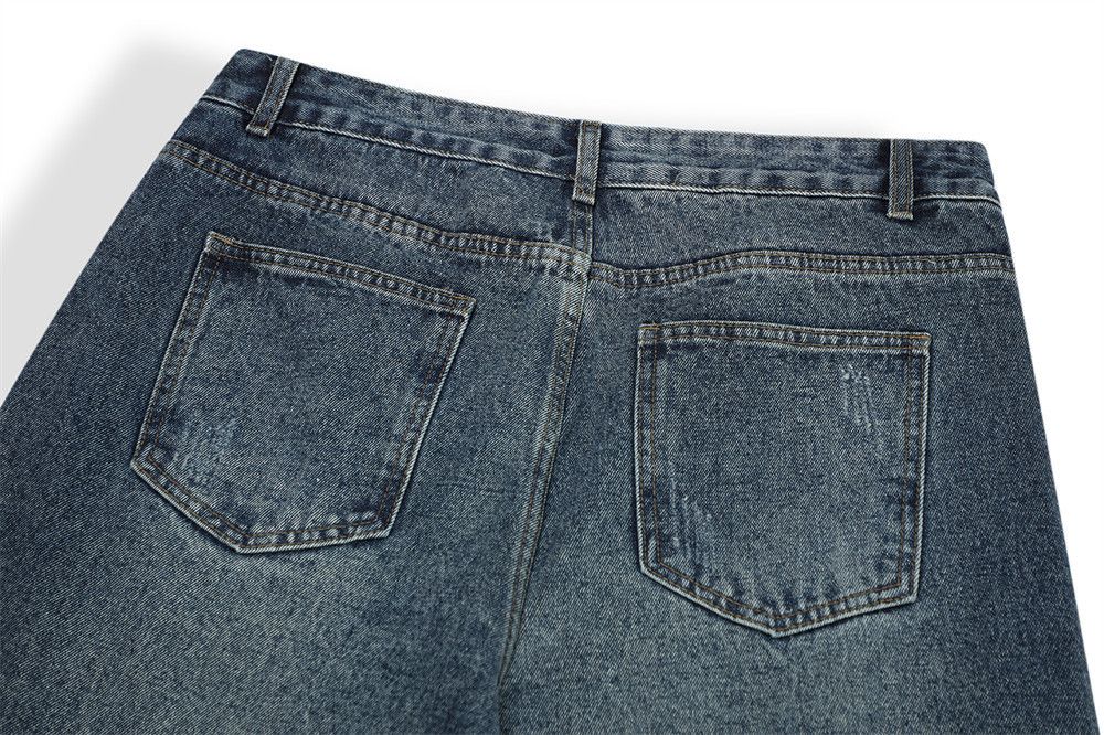 Jean American retro washed men's all-match loose jeans Size US 34 / EU 50 - 6 Thumbnail