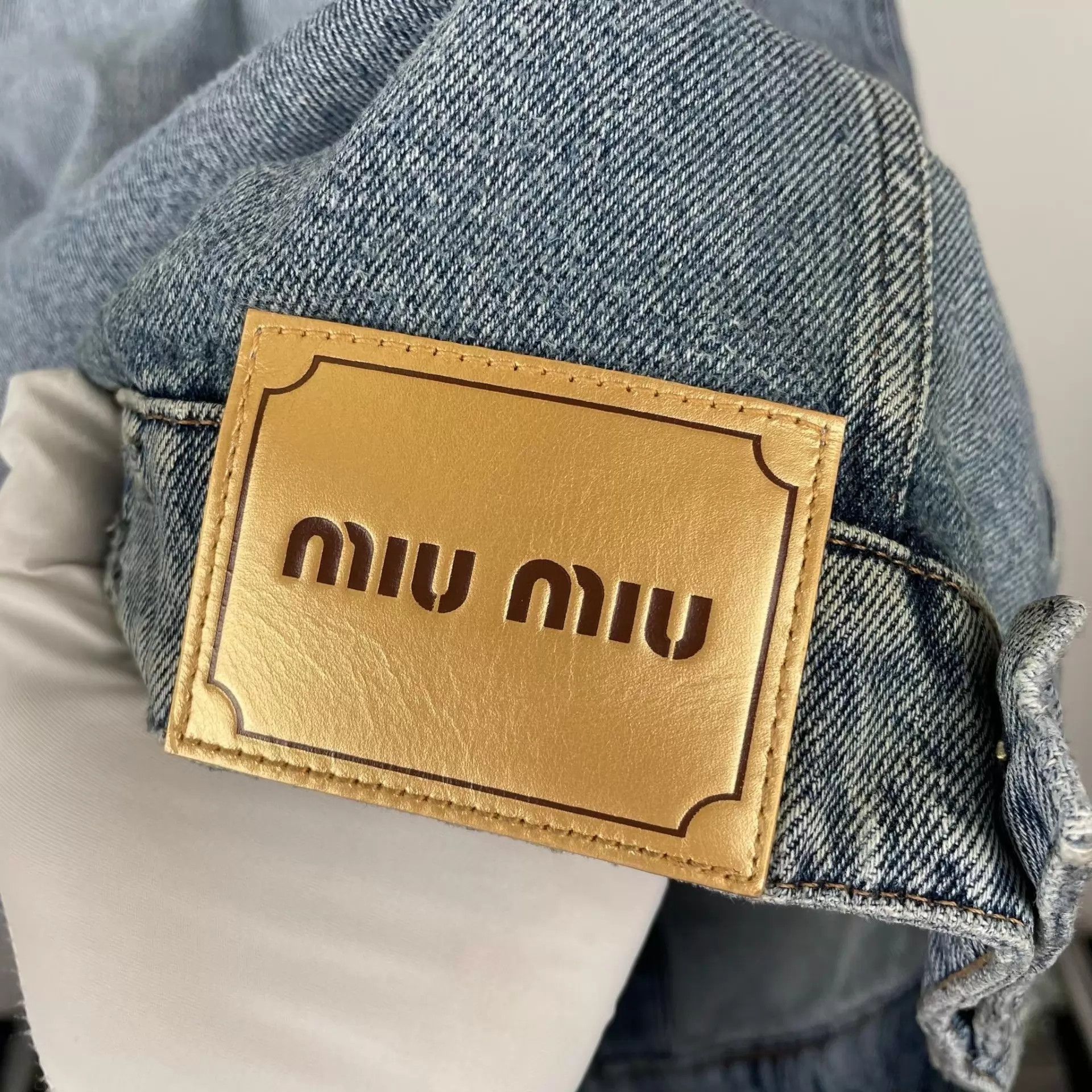 Miu Miu MIU MIU Crystal Collar Denim Jacket Size XS / US 0-2 / IT 36-38 - 5 Thumbnail