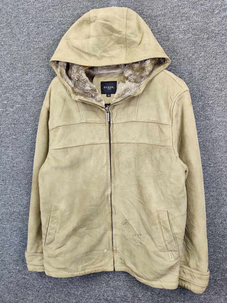 Guess Vintage Guess Sheepskin Shearling Hoodie Jacket Size US L / EU 52-54 / 3 - 2 Thumbnail