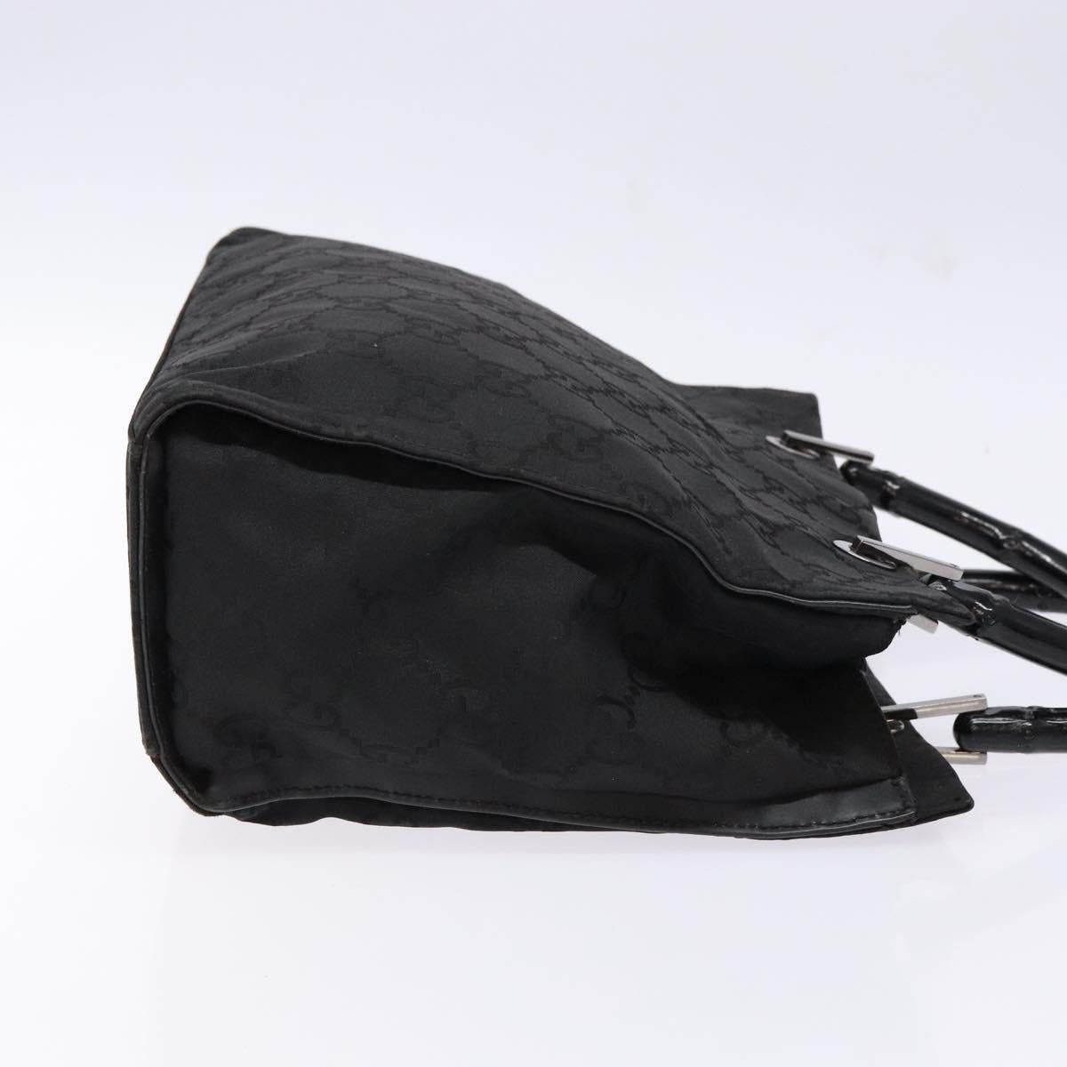Gucci GUCCI GG Canvas Bamboo Hand Bag Nylon Black Silver 002 002 Size ONE SIZE - 4 Thumbnail