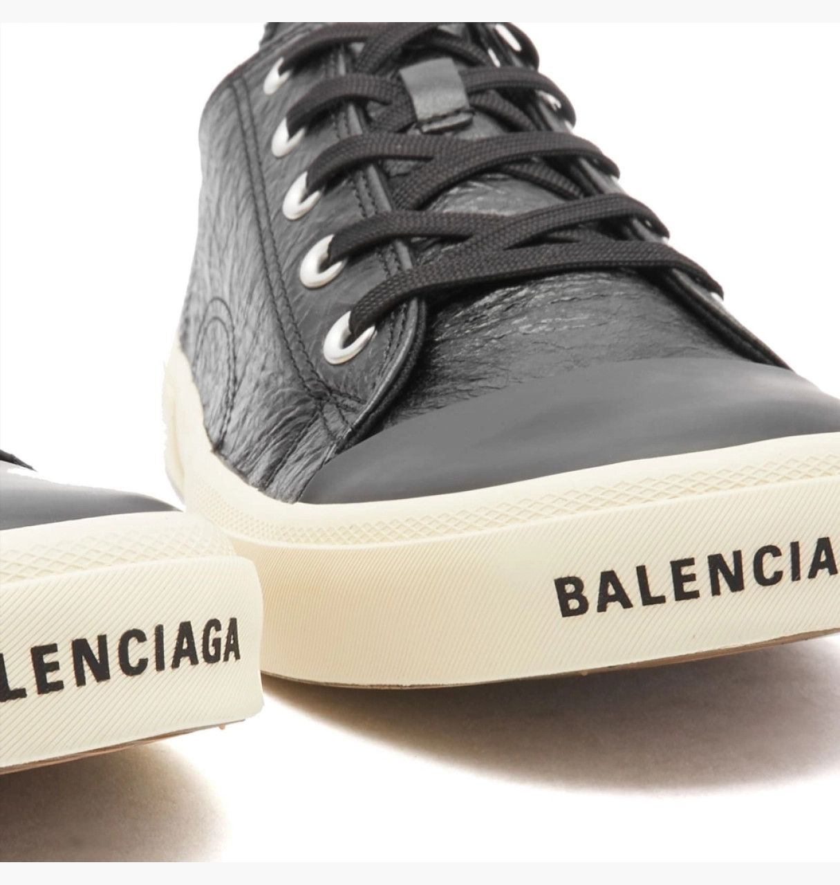 Balenciaga o1mt1gz0924 Paris Low Top Sneaker in Black Size US 7 / EU 40 - 3 Thumbnail