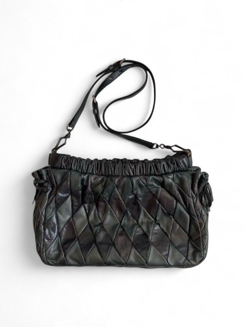 Miu Miu Miu Miu - Quilted Leather Shoulder Bag 90s Italy Designer Size ONE SIZE - 1 Thumbnail