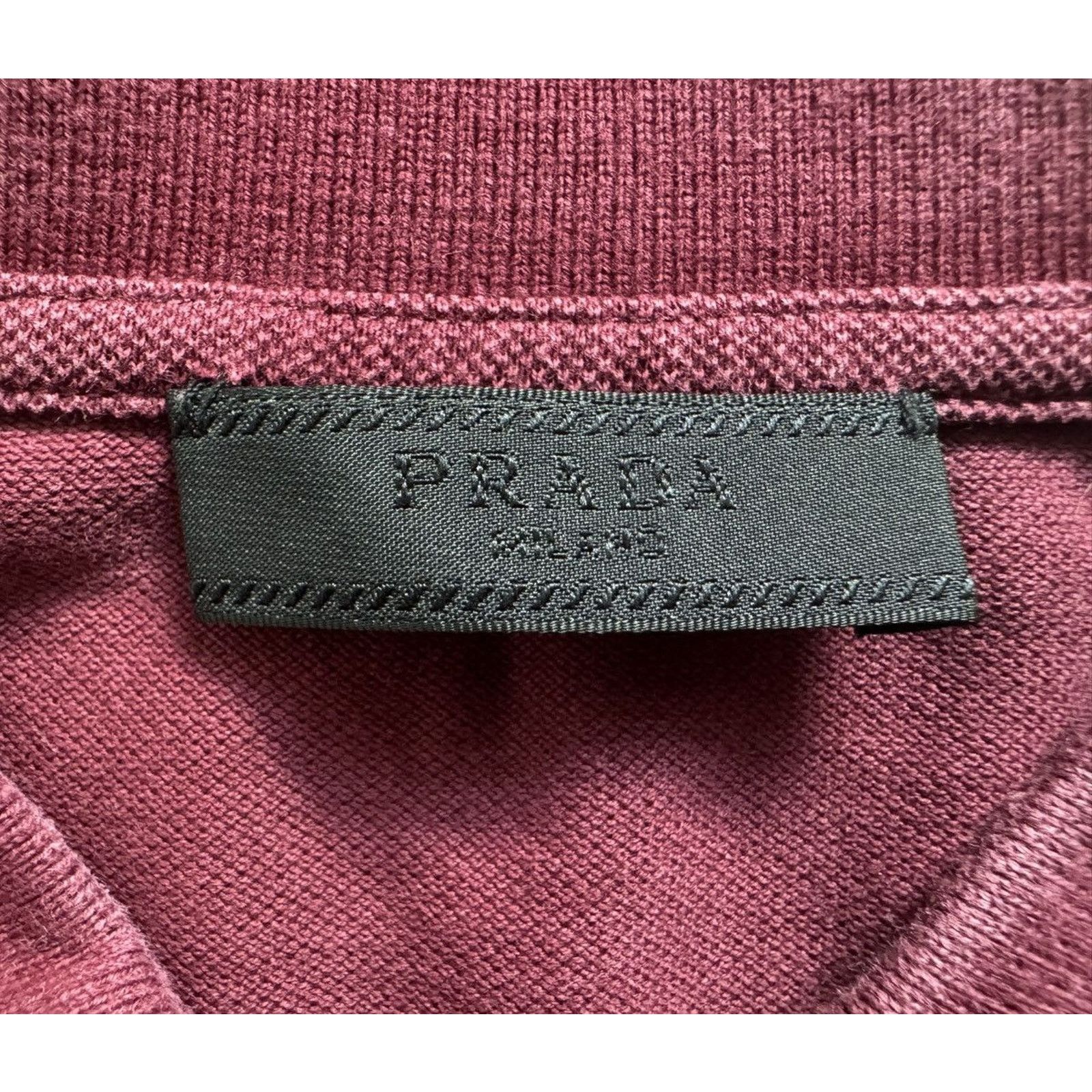 Prada Vintage Prada Linea Rossa Red Tab Tipped Polo Shirt Size US M / EU 48-50 / 2 - 4 Thumbnail