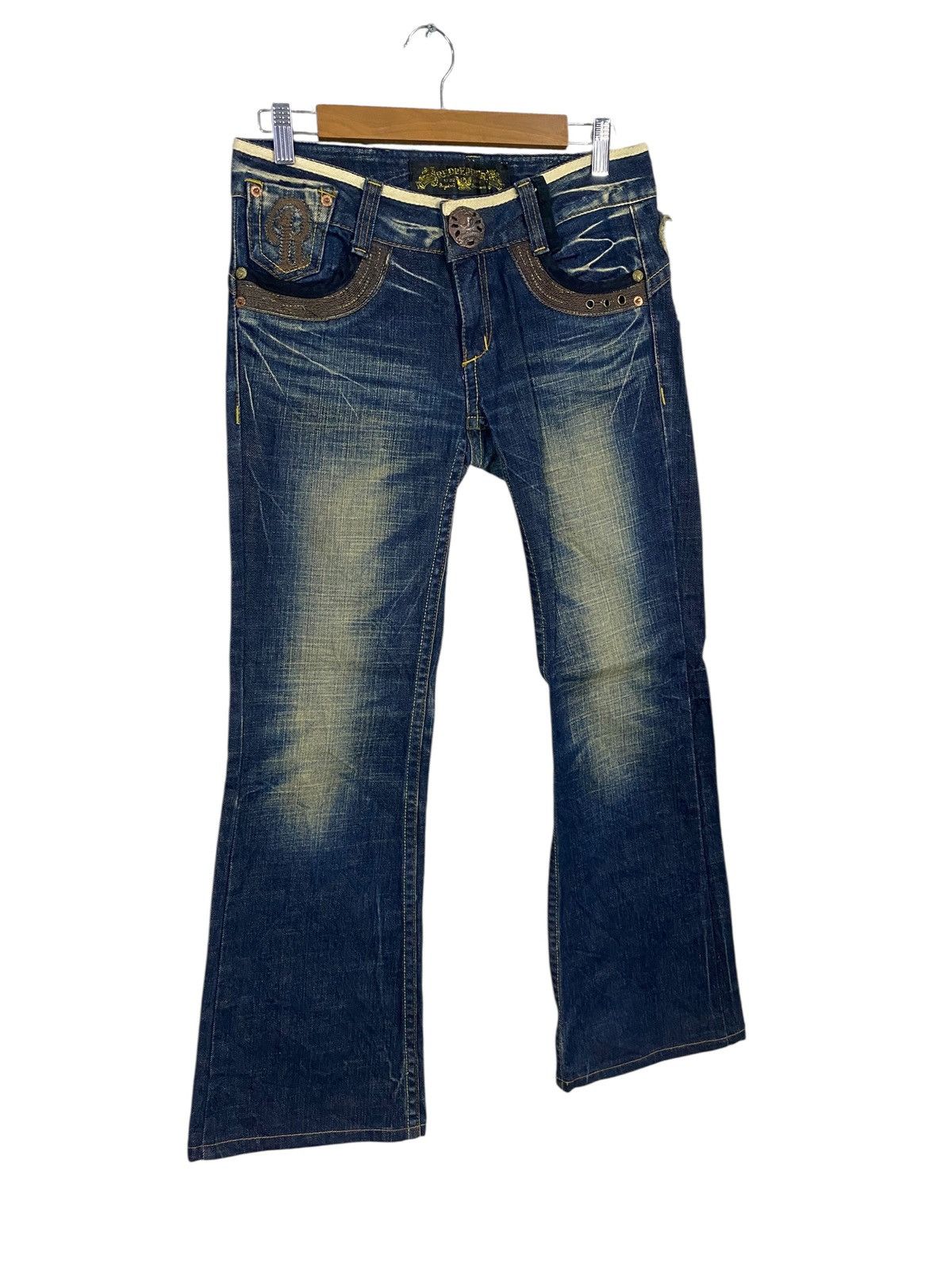 Japanese Brand Japanase brand red peppers flared denim very rare Size US 31 - 7 Thumbnail