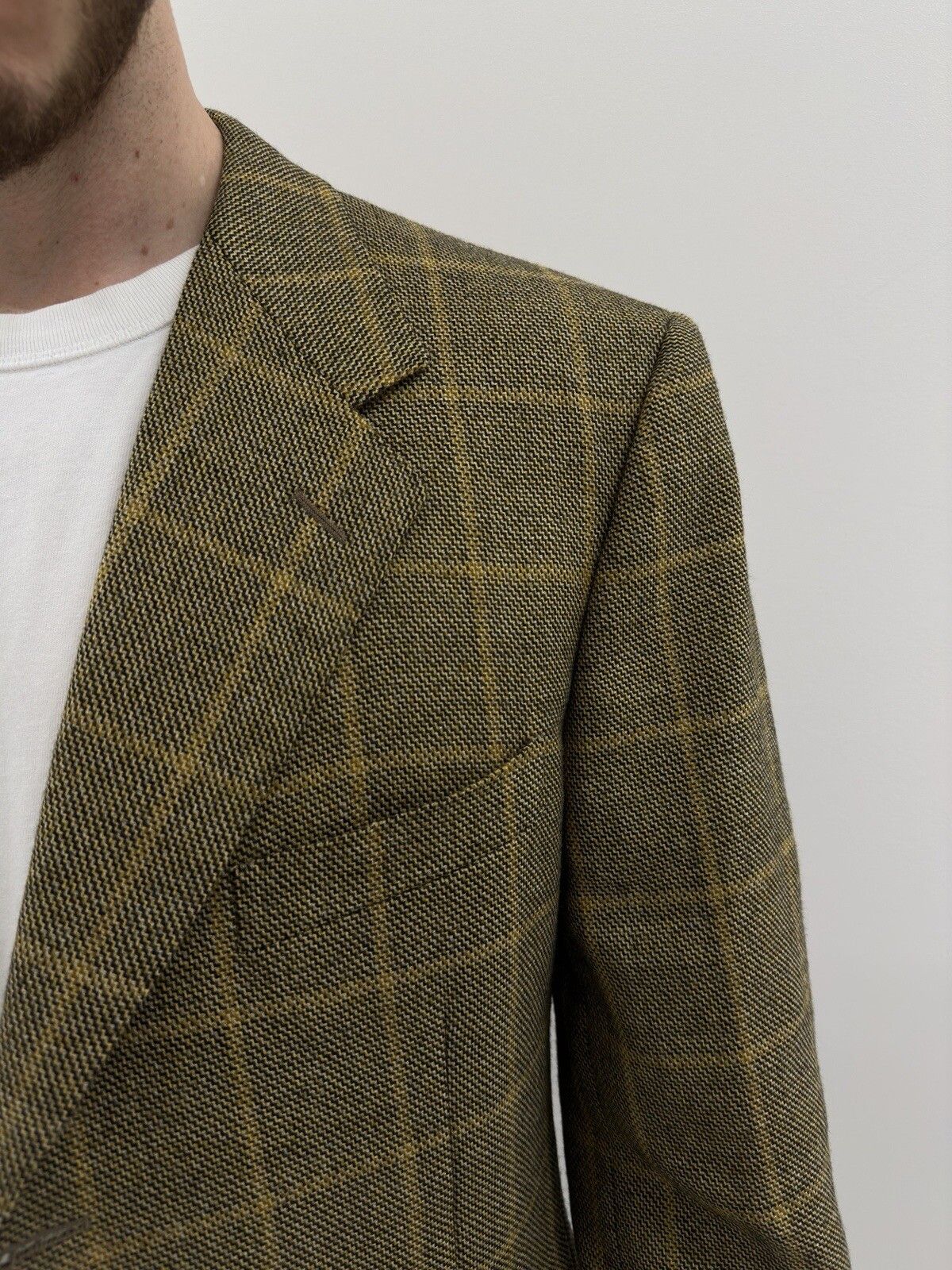 Canali CANALI wool checkedplaid blazer mens jacket IT-52R US-42R Size 52R - 9 Thumbnail