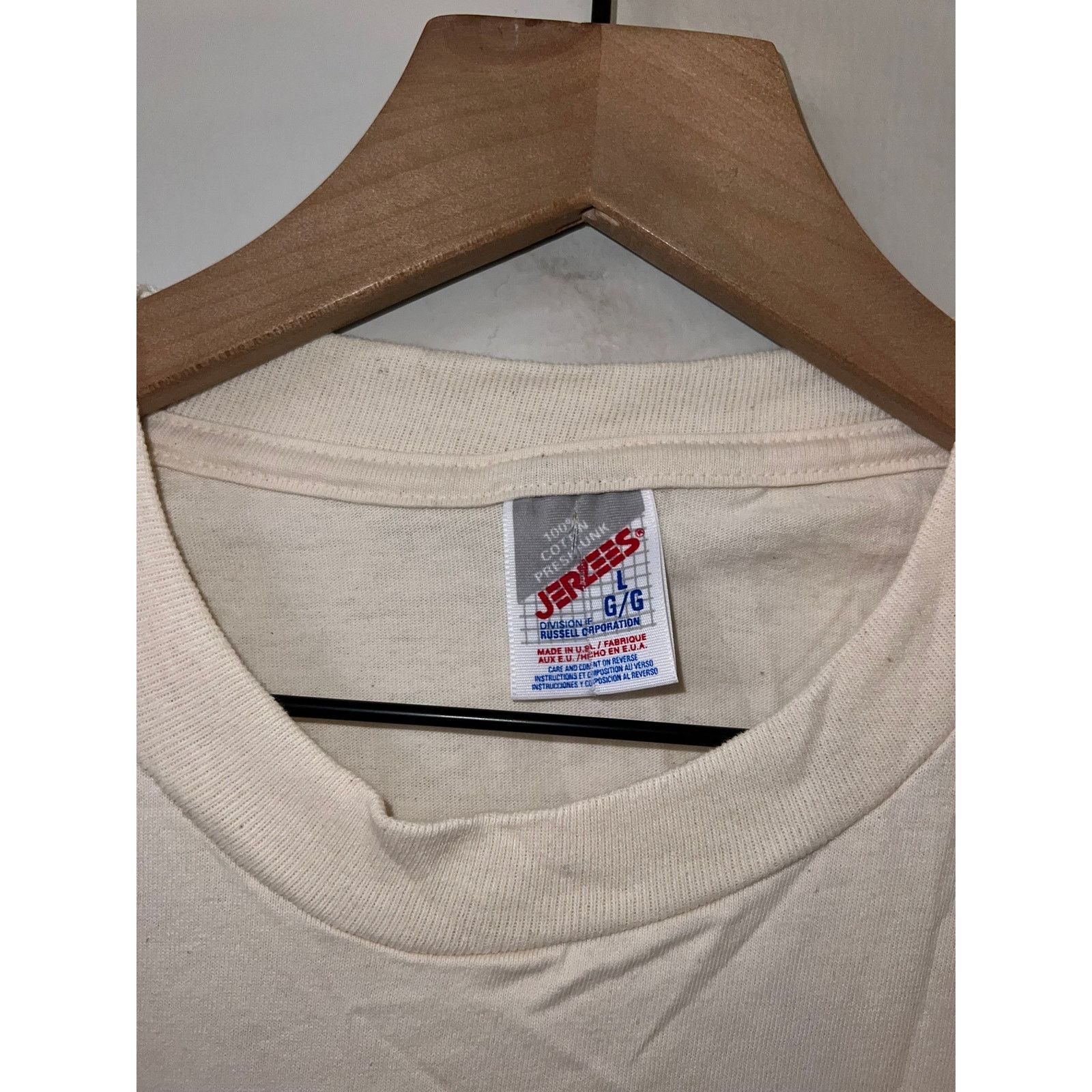 Jerzees 90s Vintage Horse Montana Nature White Shirt Tee VTG 1990s L Size US L / EU 52-54 / 3 - 6 Thumbnail