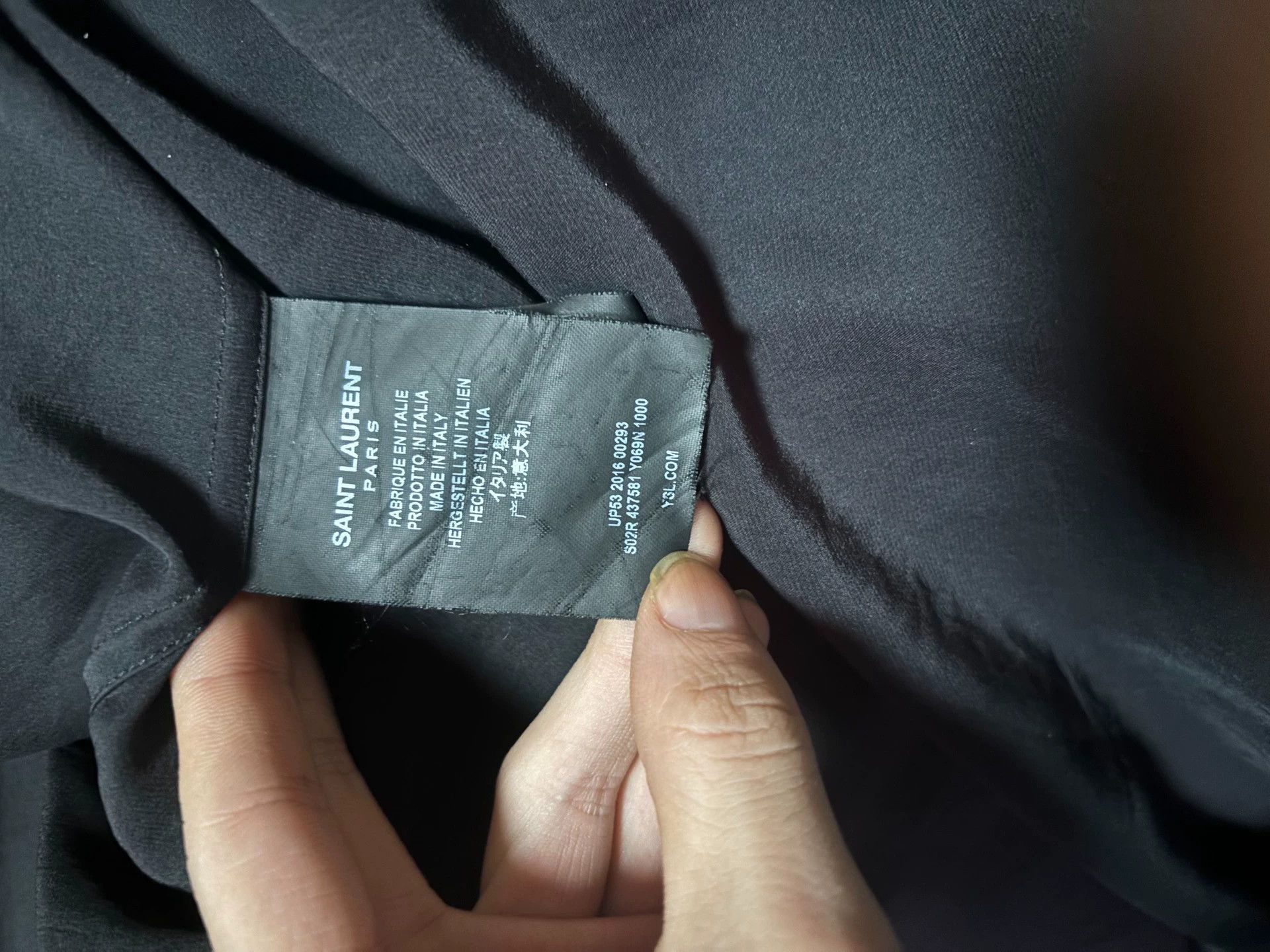 Saint Laurent Paris Saint Laurent SLP 2016FW Black Silk Shirt 37 Size US S / EU 44-46 / 1 - 5 Thumbnail