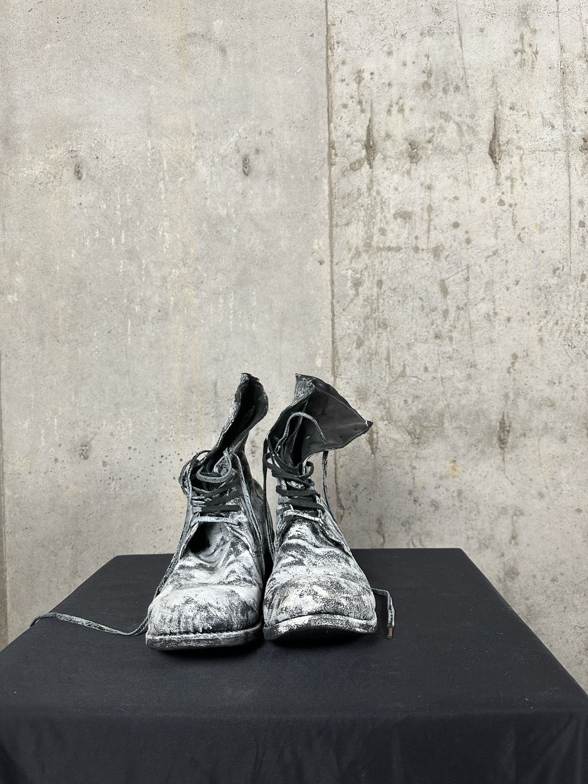 A1923 A1923 FW13-14 HAND PAINTED LACE UP BOOTS Size US 12 / EU 45 - 1 Thumbnail