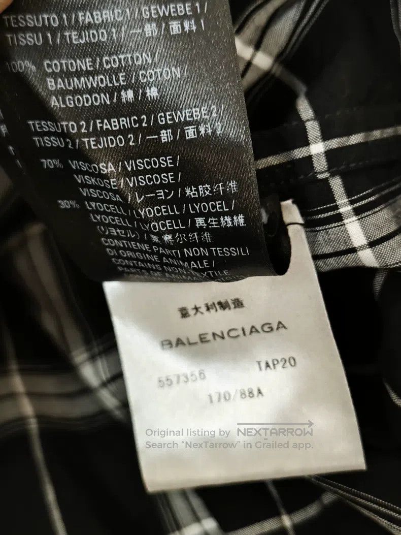 Balenciaga Balenciaga Denim Patchwork Hooded Shirt Size XS / US 0-2 / IT 36-38 - 5 Thumbnail