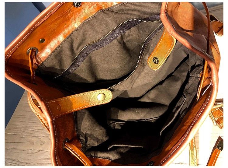 Japanese Brand Handmade Heavy Duty Leather Backpack Size ONE SIZE - 8 Thumbnail