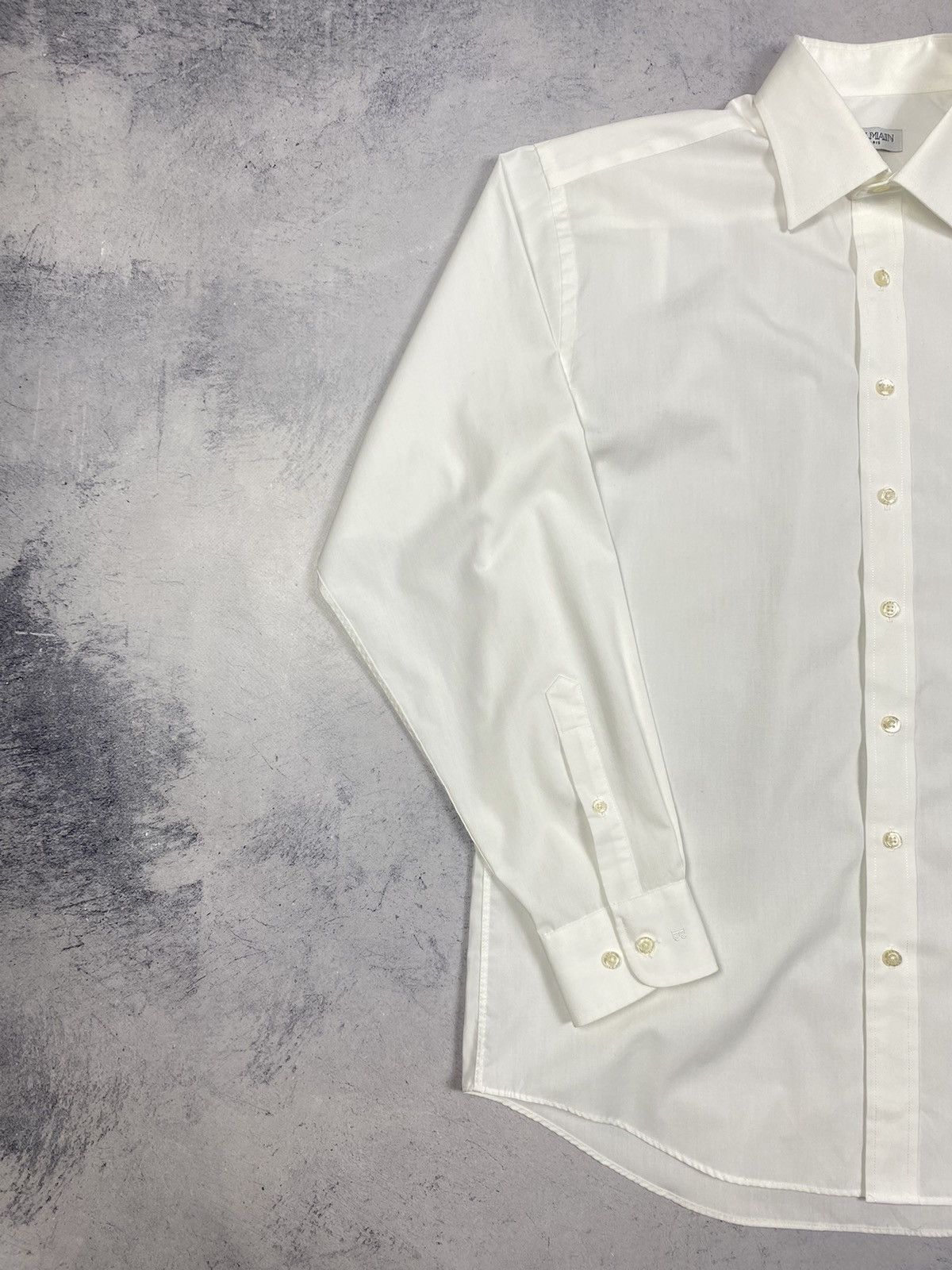 Balmain Balmain Paris White Button Up Long Sleeve Luxury Shirt Size US L / EU 52-54 / 3 - 4 Thumbnail