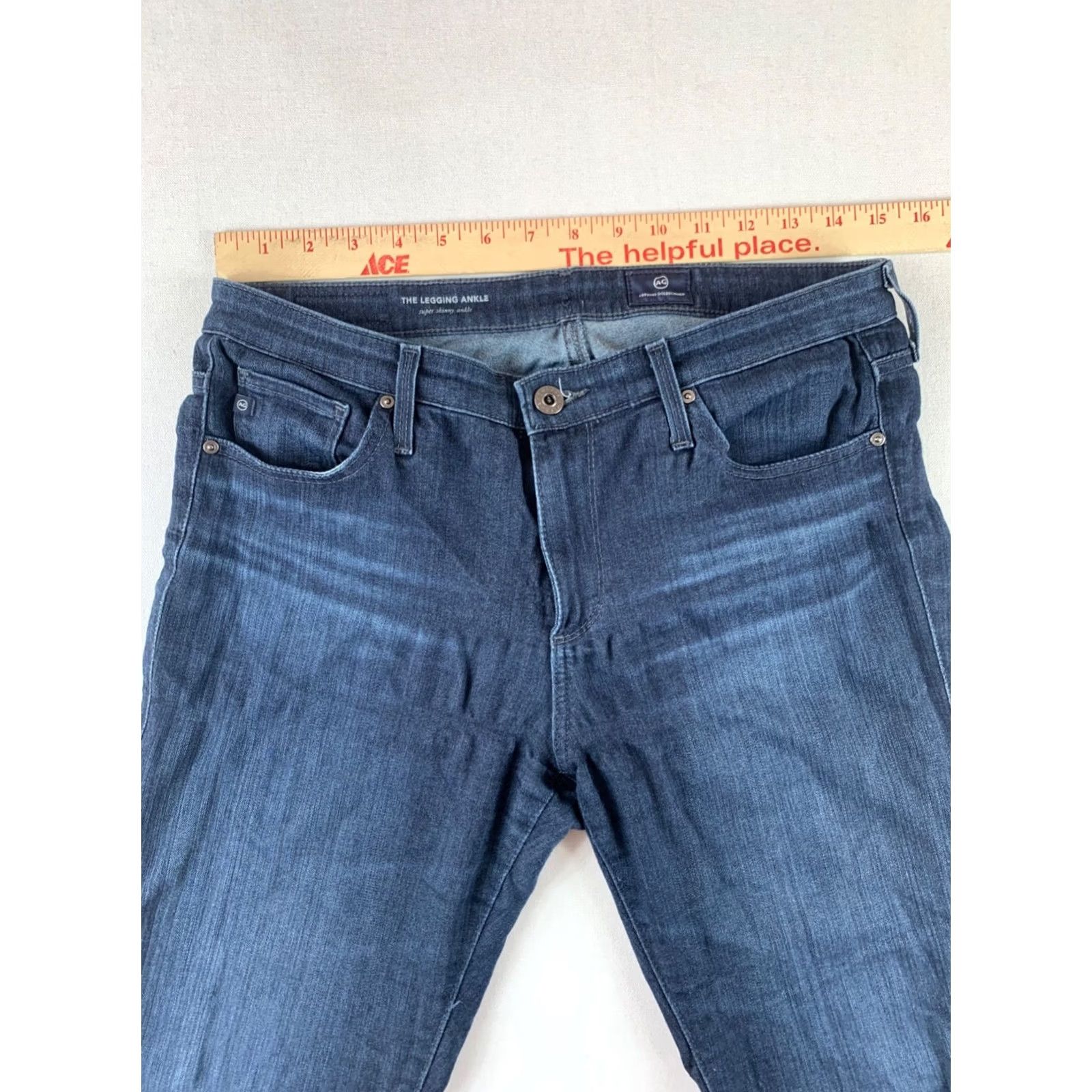 Vintage VINTAGE ADRIANO GOLDSCHMIED JEANS WOMENS Jeans Women Sm The Legging Super Skinny Ankle 30X29 Blue 30X29 Womens Jeans Skinny Size 29" - 6 Thumbnail