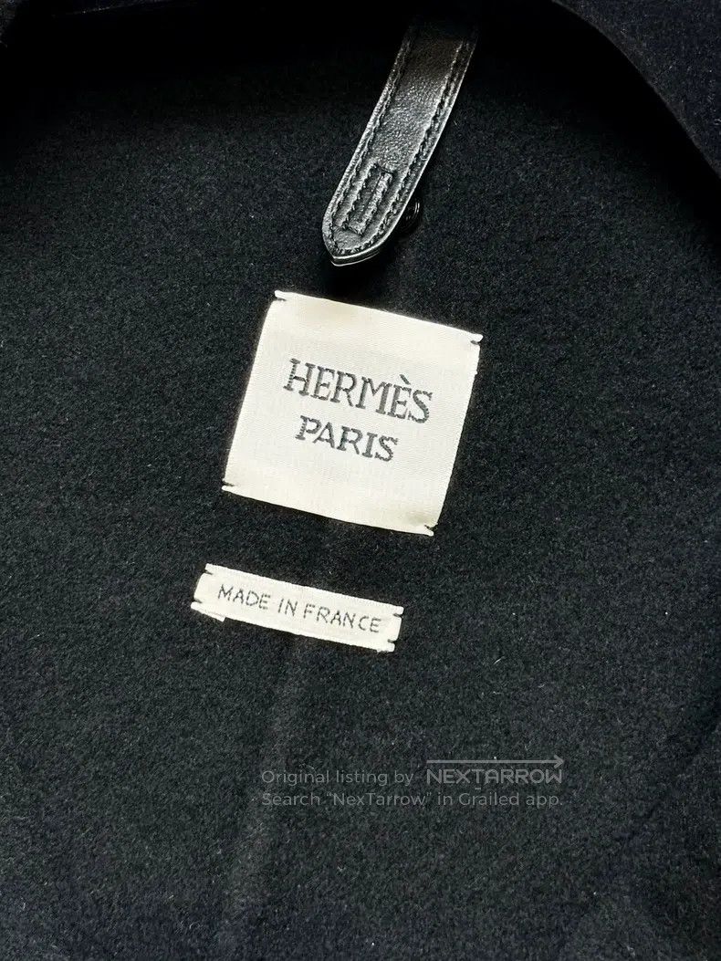 Hermes Hermes Black Sheepskin Dress with Cashmere Cloak Two-piece Size XS / US 0-2 / IT 36-38 - 2 Thumbnail