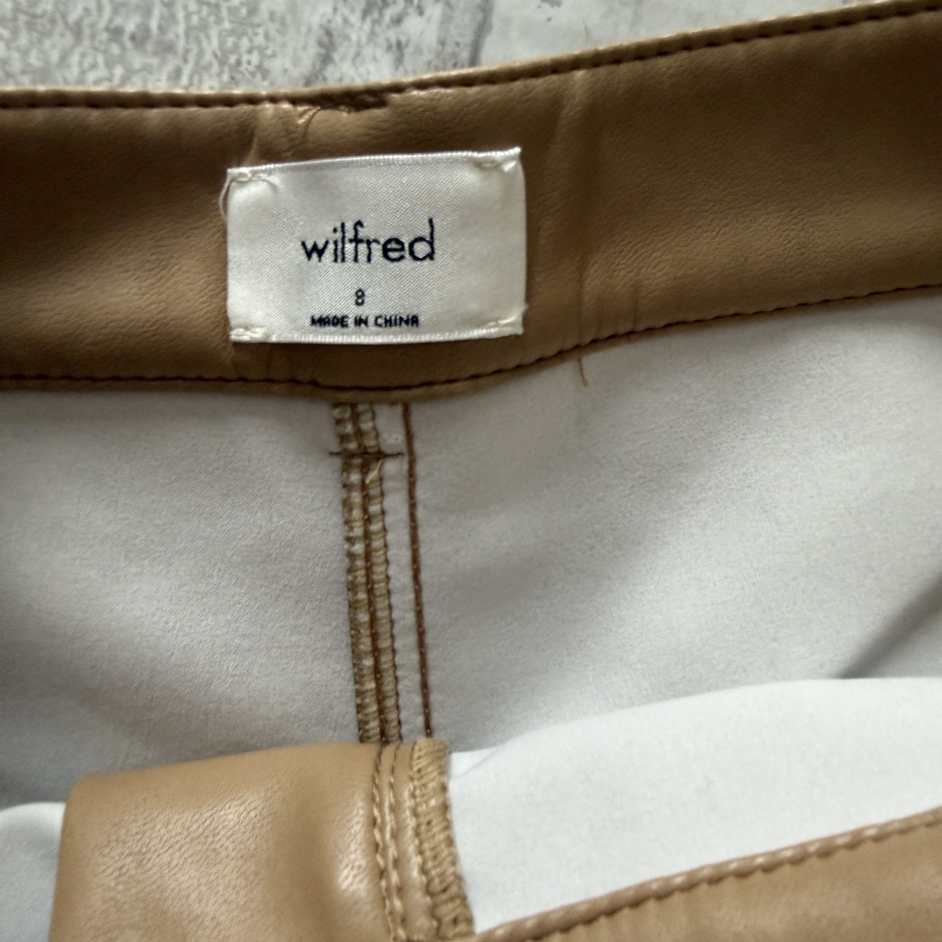 Other Wilfred Rebel High Waisted Vegan Leather Pants Camel Size 30" / US 8 / IT 44 - 5 Thumbnail