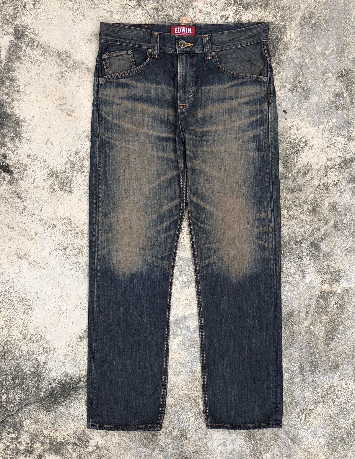 Edwin Vintage Edwin XV Rusty Distressed Denim Pants Size US 34 / EU 50 - 10 Thumbnail