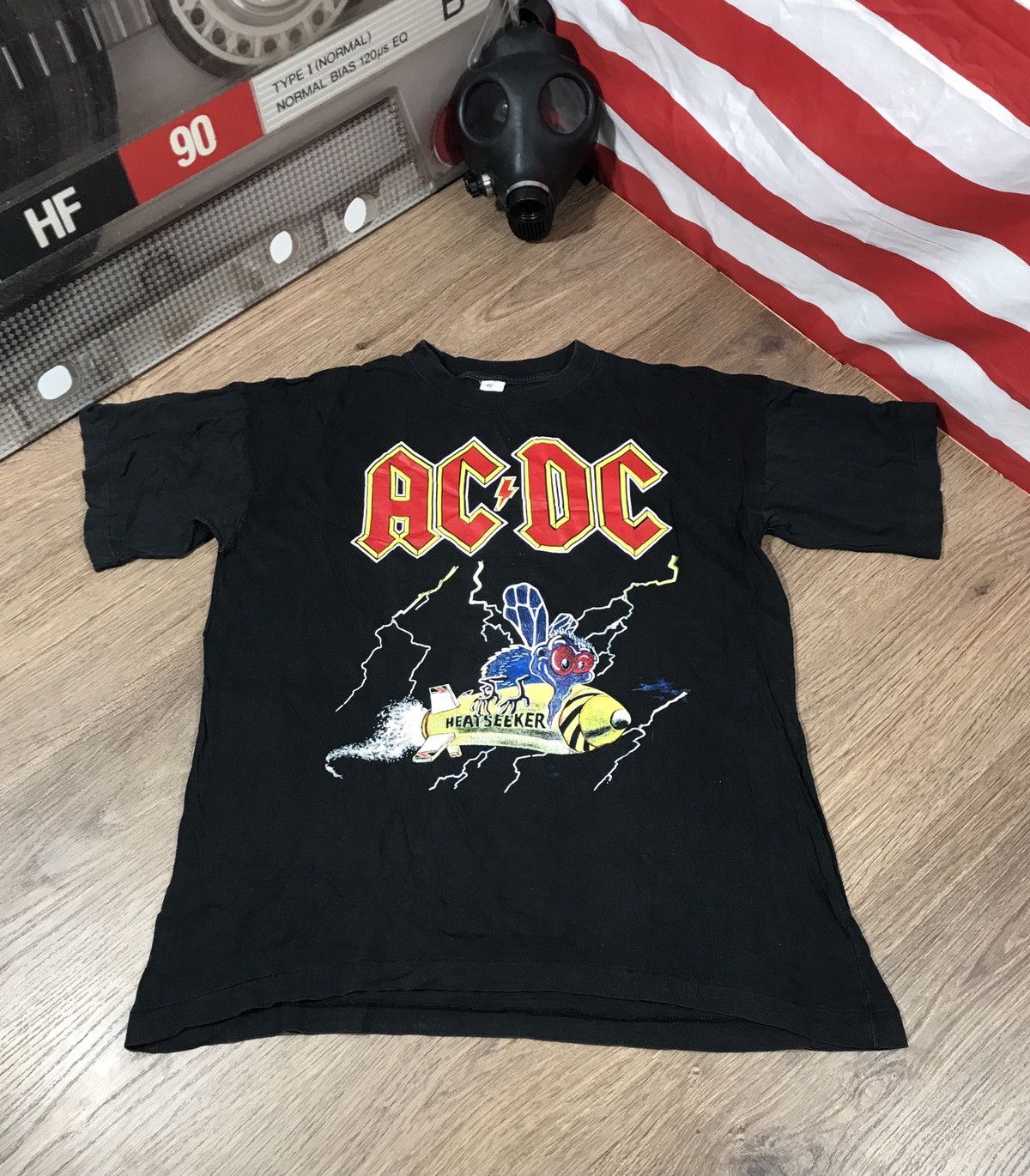 Ac/Dc × Rock T Shirt × Vintage Vintage ACDC Heat Seeker T Shirt 80s 90s ...