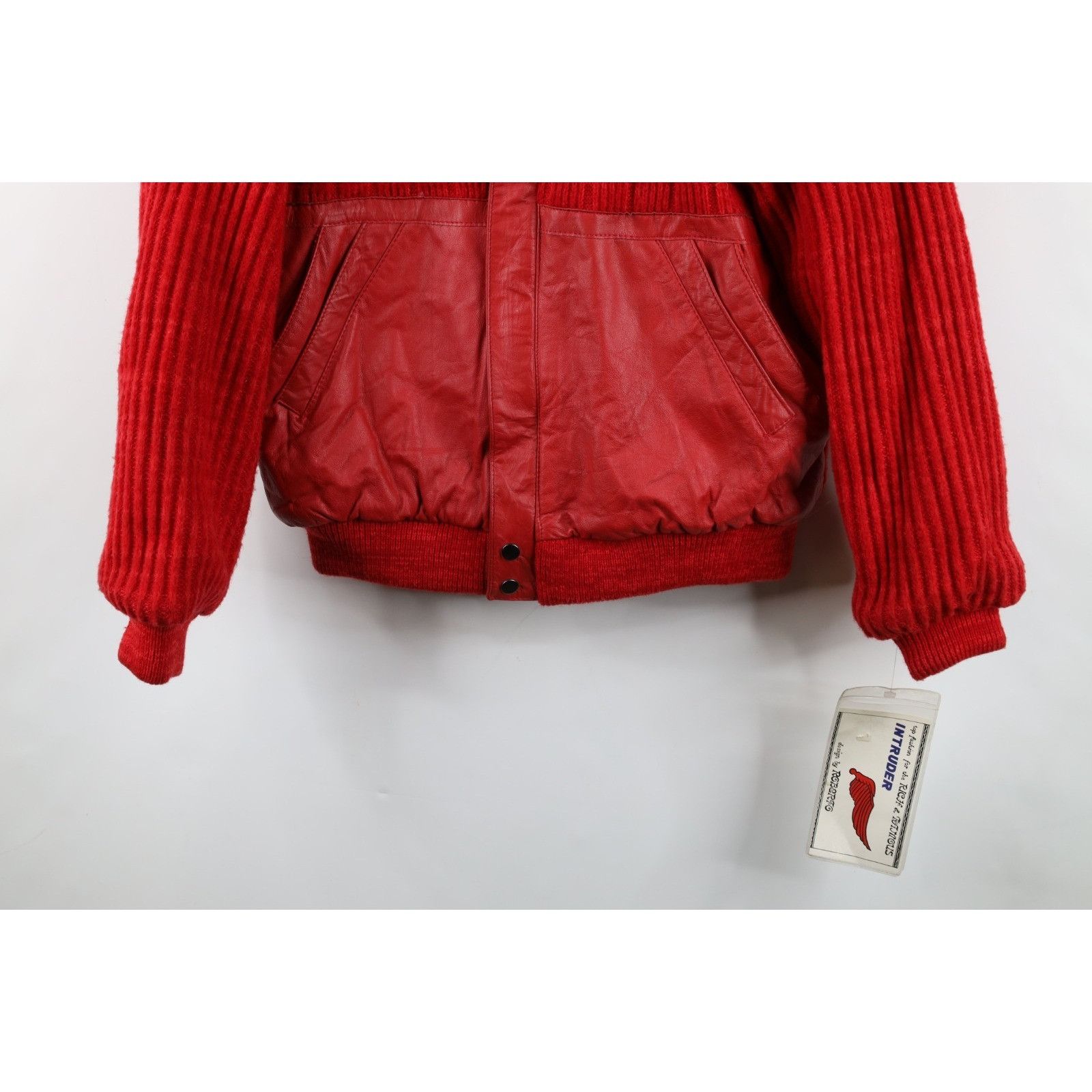 Vintage AS IS Deadstock Vintage 90s Streetwear Ribbed Leather Jacket Size US M / EU 48-50 / 2 - 15 Thumbnail