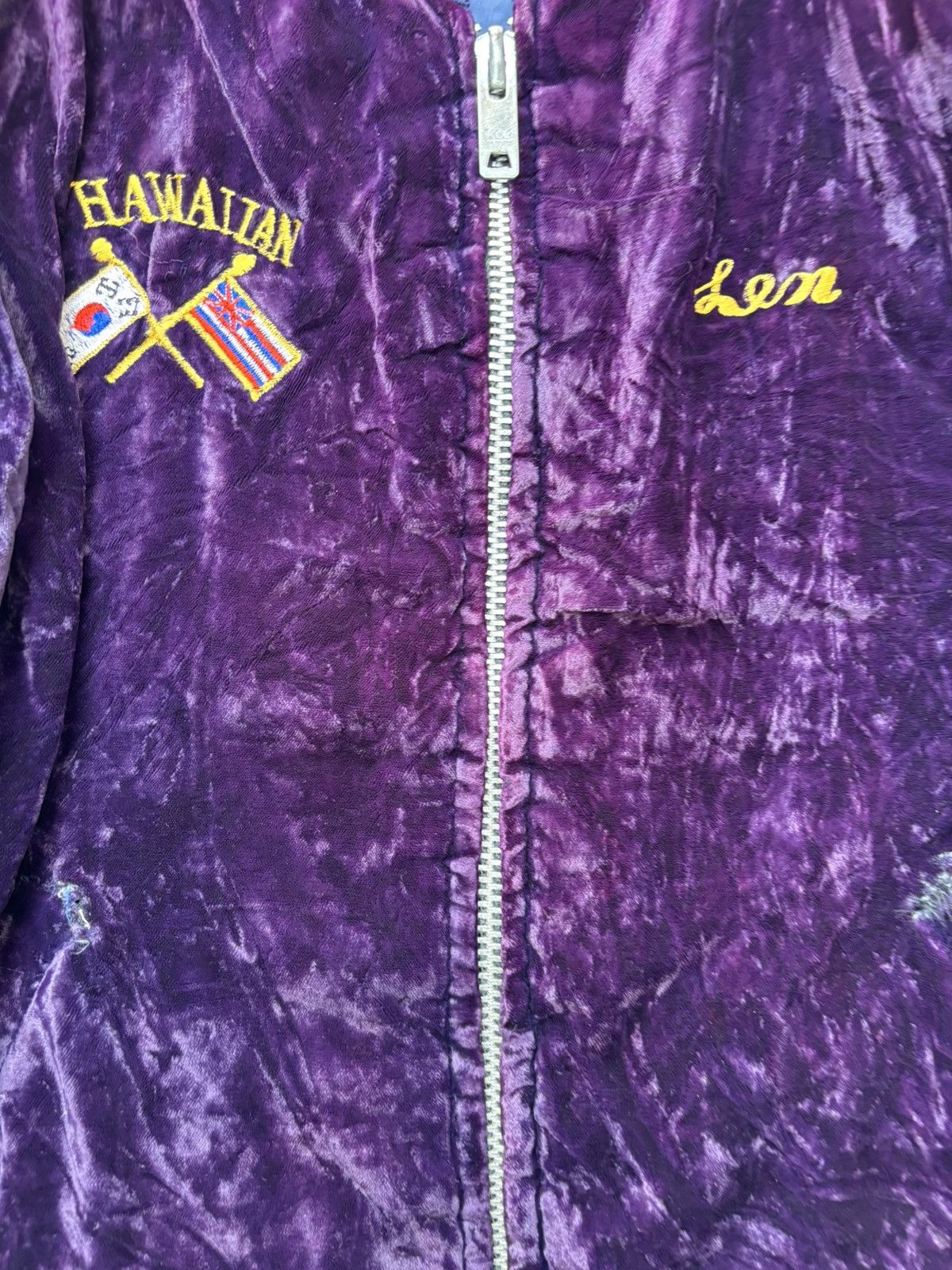 Vintage 1970s Korea Sukajan Velvet Bomber Jacket Size US M / EU 48-50 / 2 - 8 Thumbnail