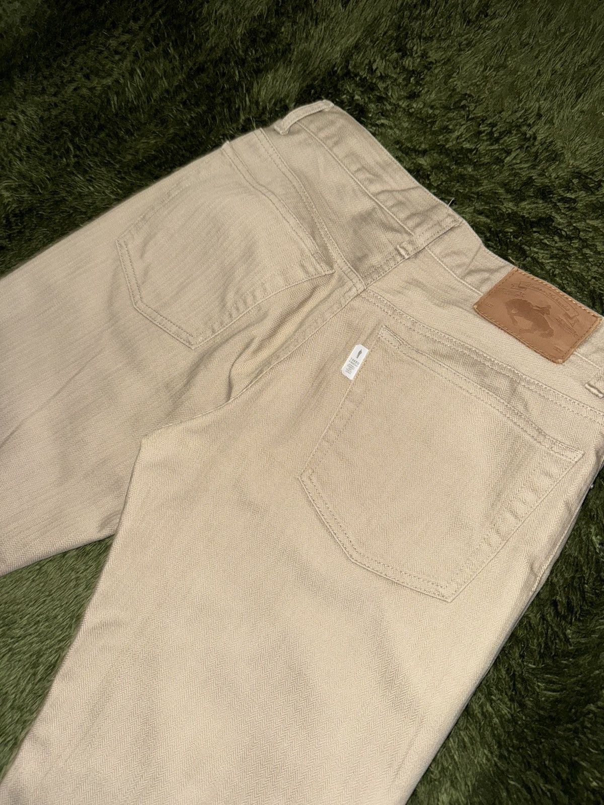 Takeo Kikuchi [2] Takeo Kikuchi Herringbone 5-Pocket Cotton Pants Beige Size US 29 - 8 Thumbnail