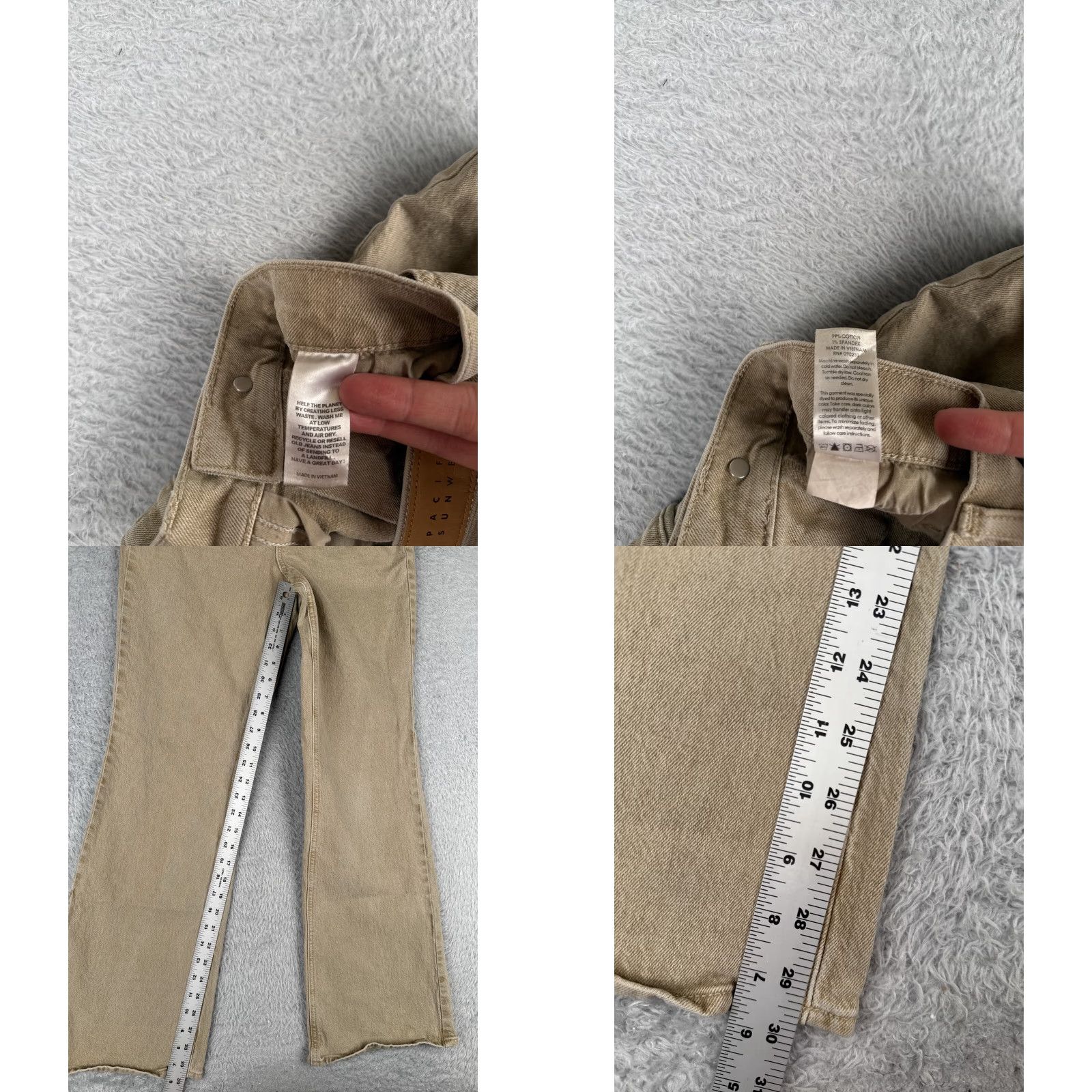 Pacsun Pacsun Jeans Womens 29 Brown Denim Stretch High Rise Bootcut 29x30 Cotton Blend 5-Pocket Design Distressed VINTAGE No Size 29" - 8 Thumbnail