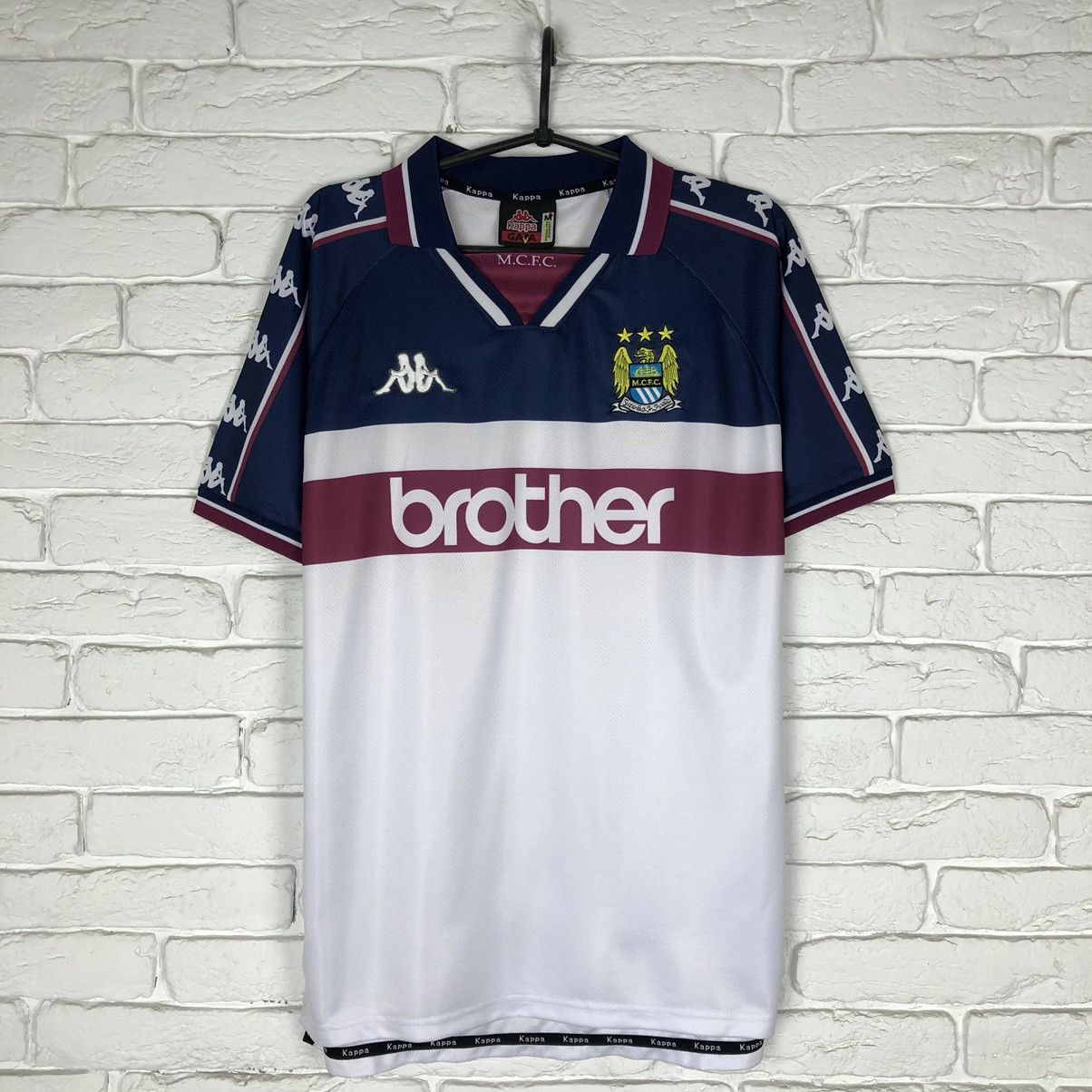 Kappa Retro copy Manchester City 1997 1998 away jersey Size US S / EU 44-46 / 1 - 1 Thumbnail