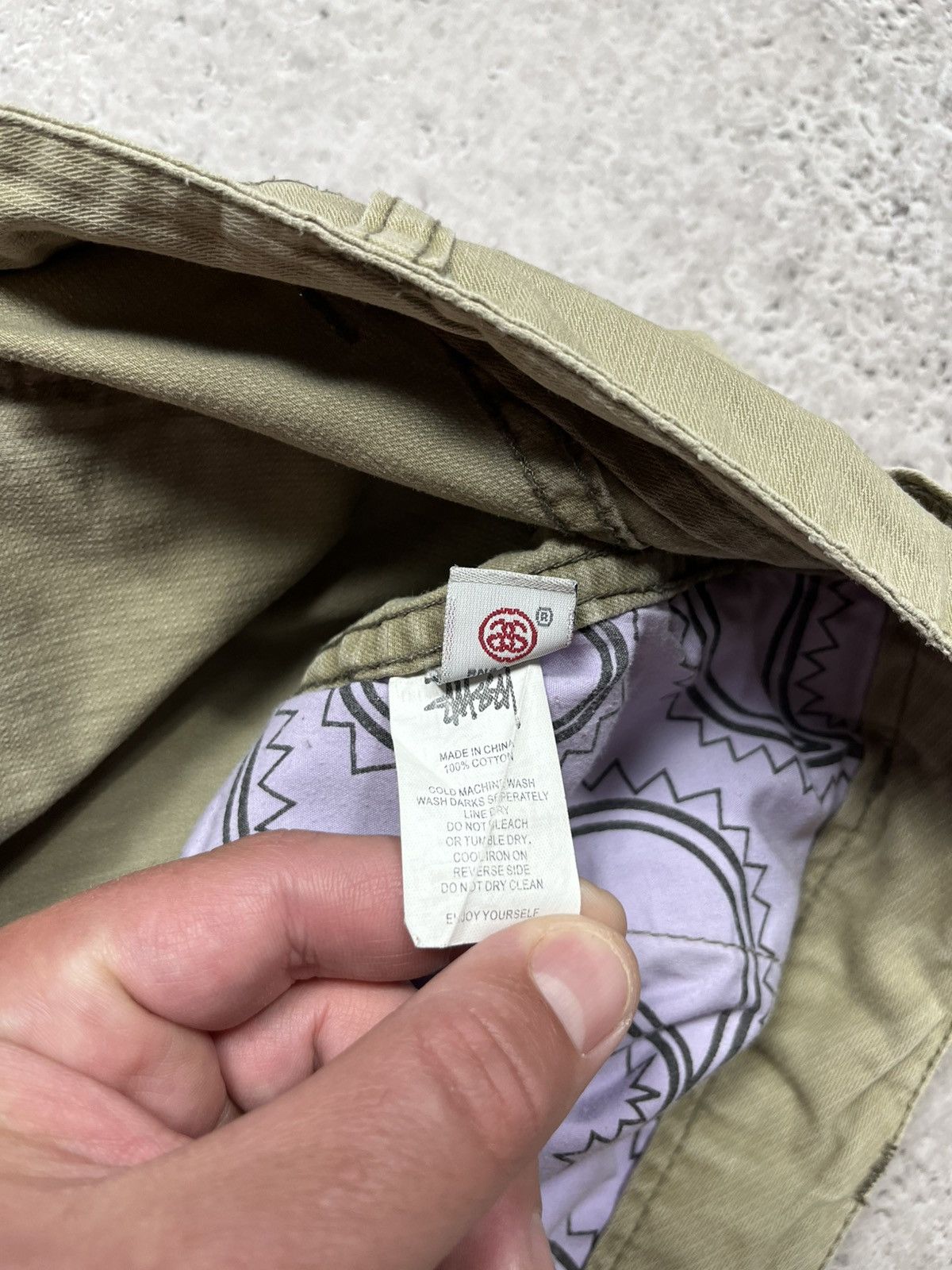 Stussy × Vintage Vintage Stussy Cargo Shorts 32 Olive Green Utility Skater Size US 32 / EU 48 - 11 Thumbnail