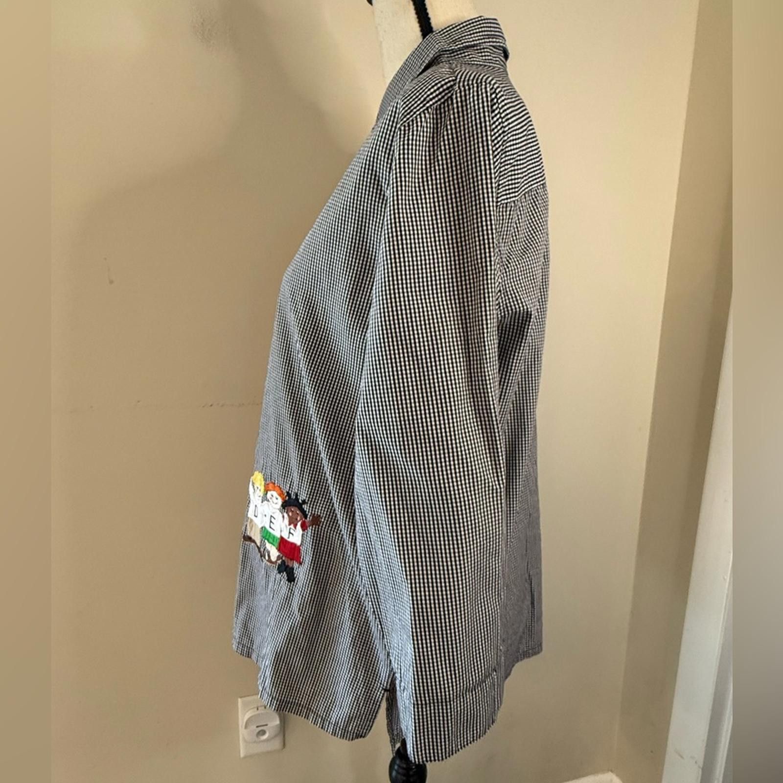 Other Bechamel top black white plaid ABC’s children embroidery M Size M / US 6-8 / IT 42-44 - 3 Thumbnail
